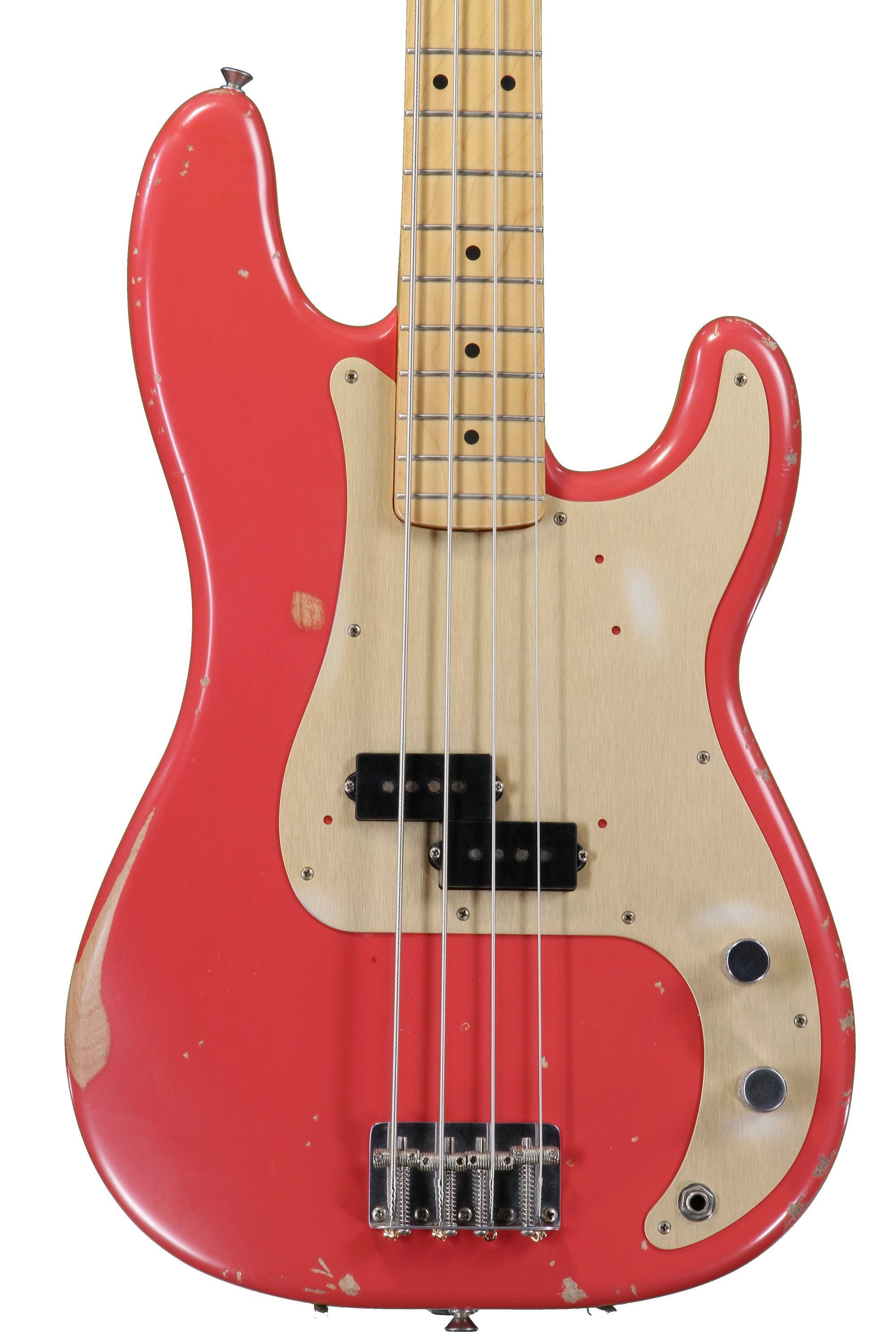 Fender Road Worn '50s Precision Bass - Fiesta Red | Sweetwater