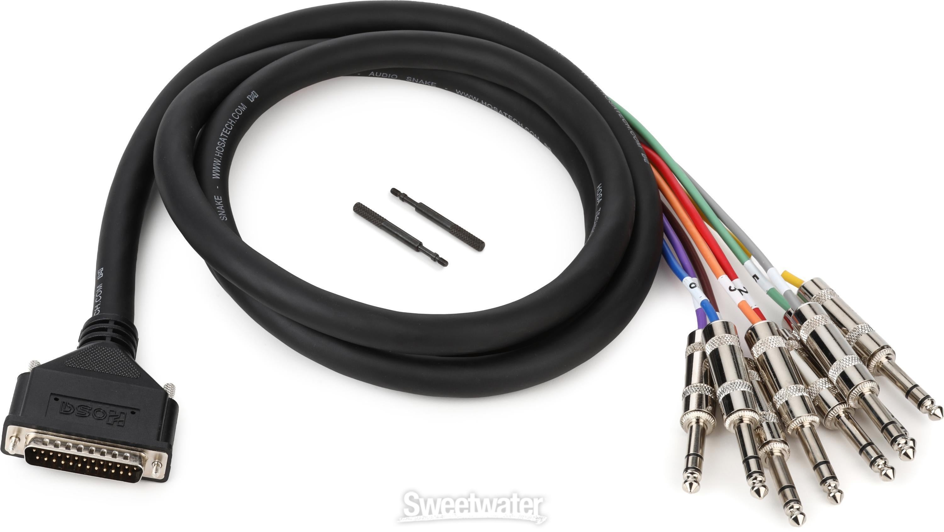Hosa DTP-802 8-channel DB25 to 1/4 inch TRS Snake - 6.6 foot