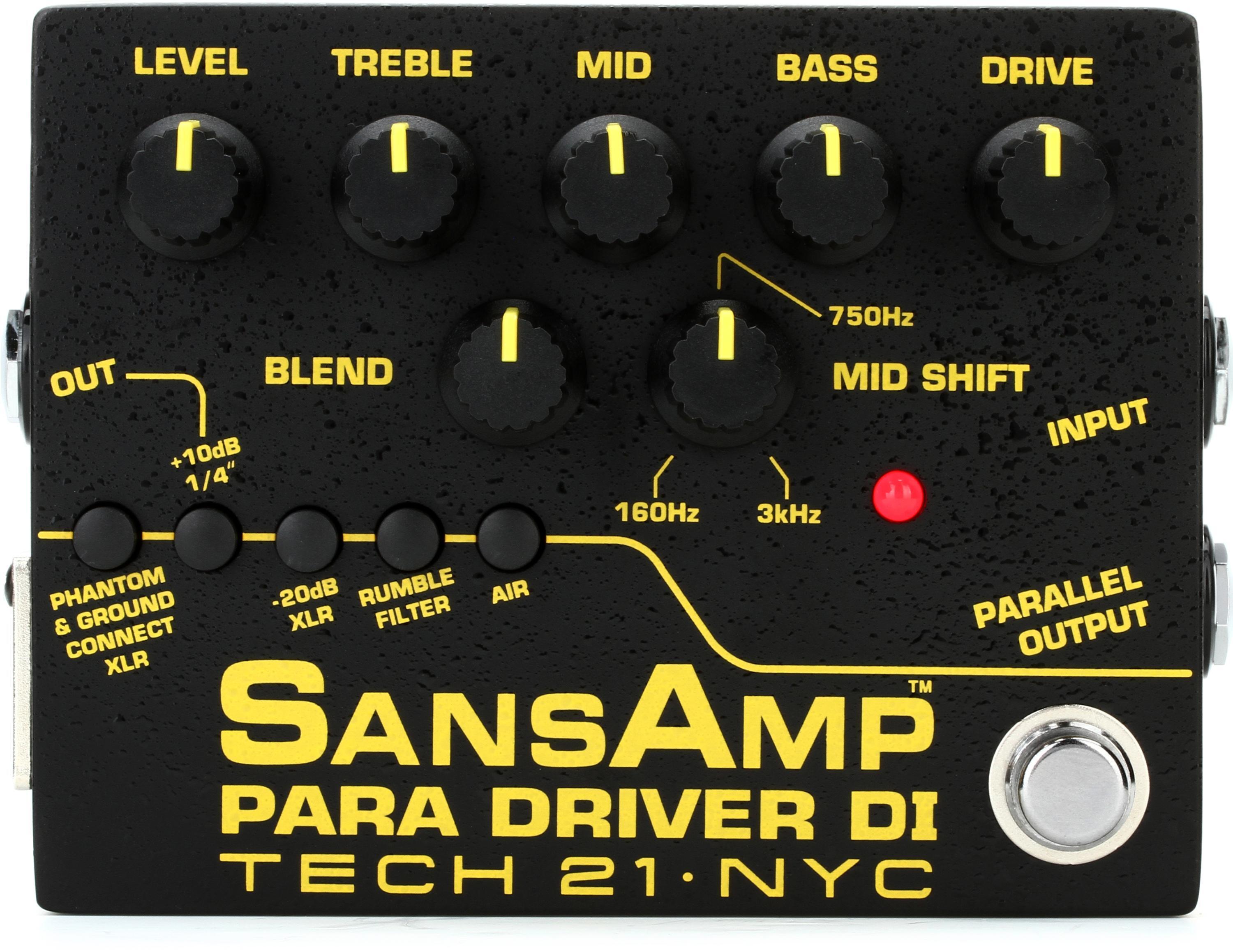 Tech 21 SansAmp Para Driver DI V2 Pedal | Sweetwater