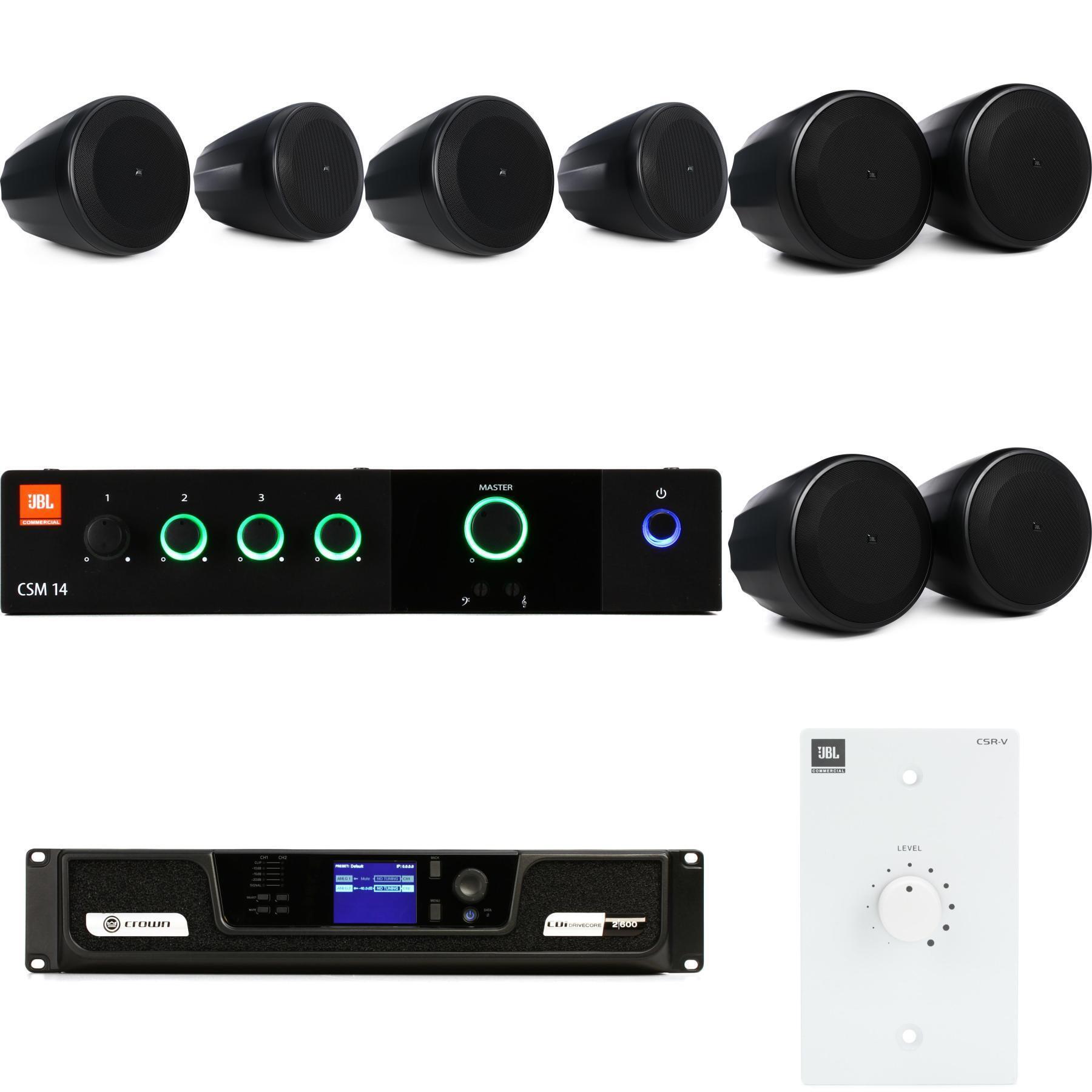 JBL Control 65P/T Compact Pendant Speaker Pair - Black | Sweetwater