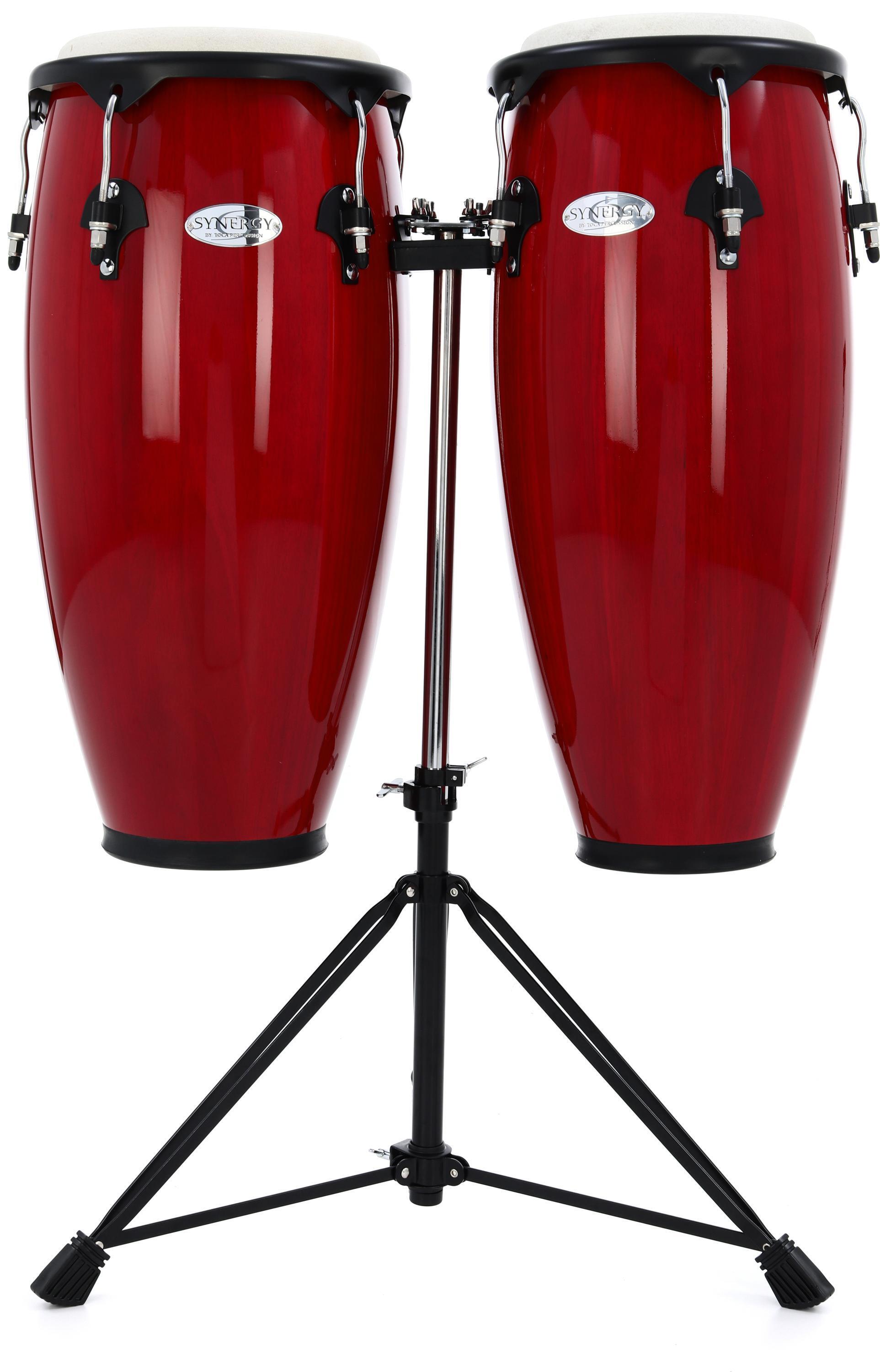 Toca Percussion Synergy Wood Conga Set - Rio Red | Sweetwater
