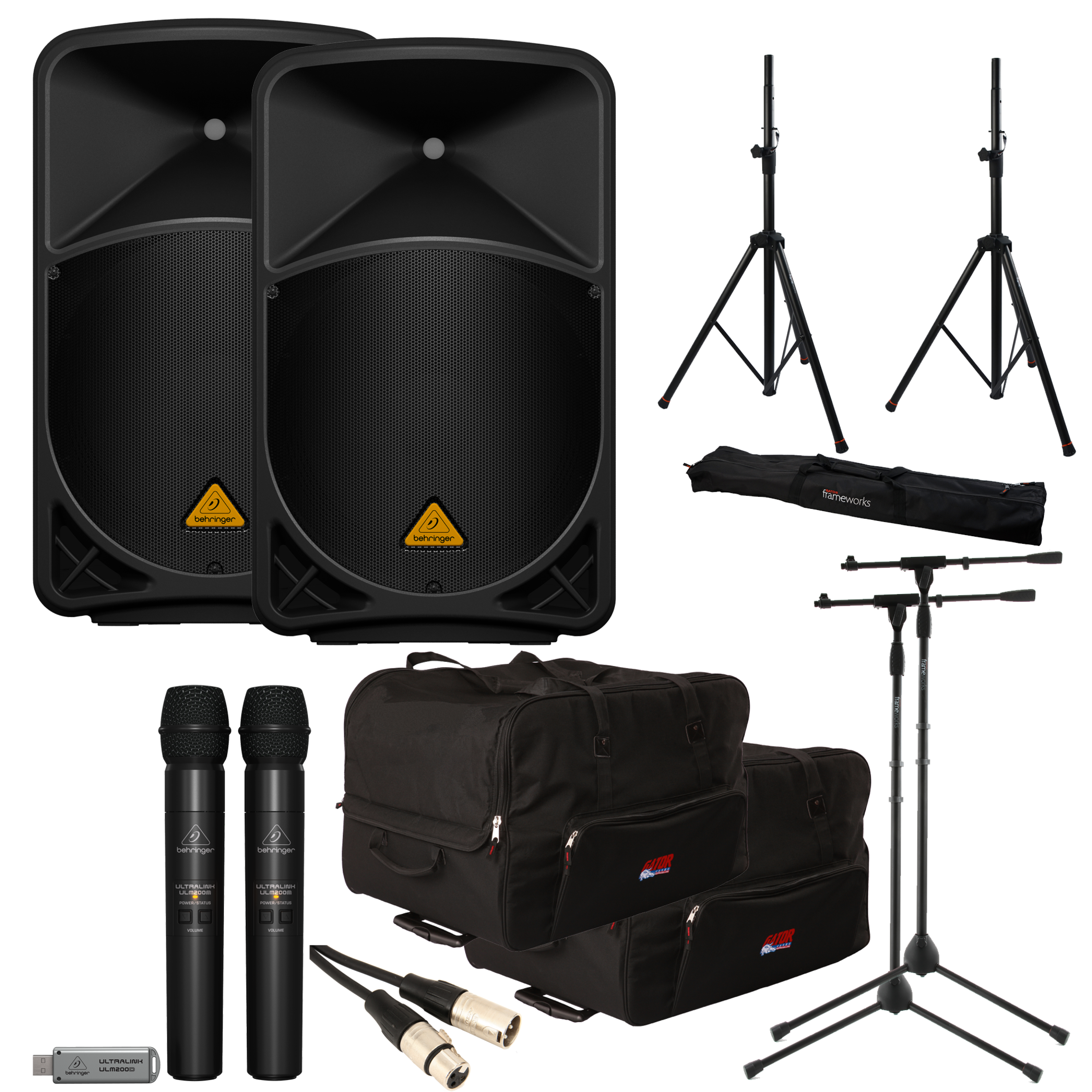 Behringer B115D Package - with Wireless Mics | Sweetwater