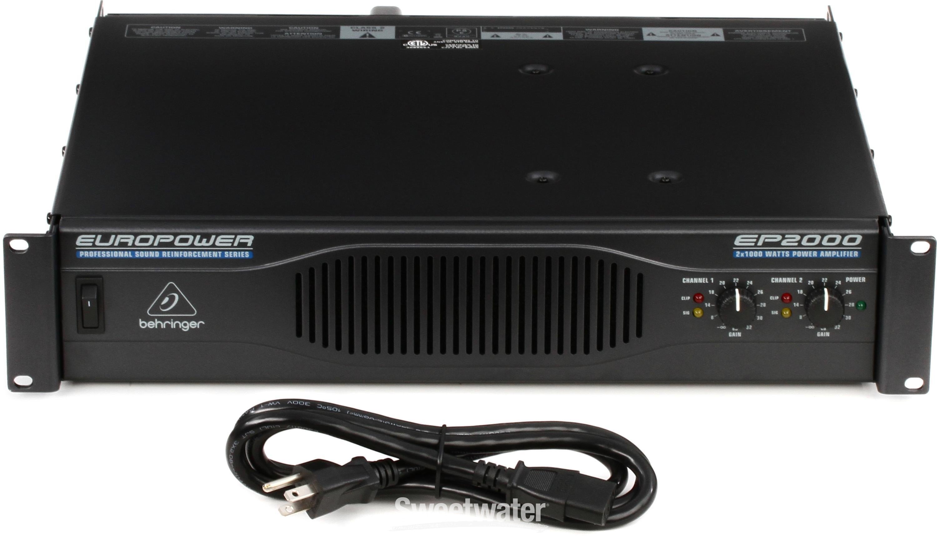 Behringer EP2000 1,000-watt 2-channel Power Amplifier | Sweetwater