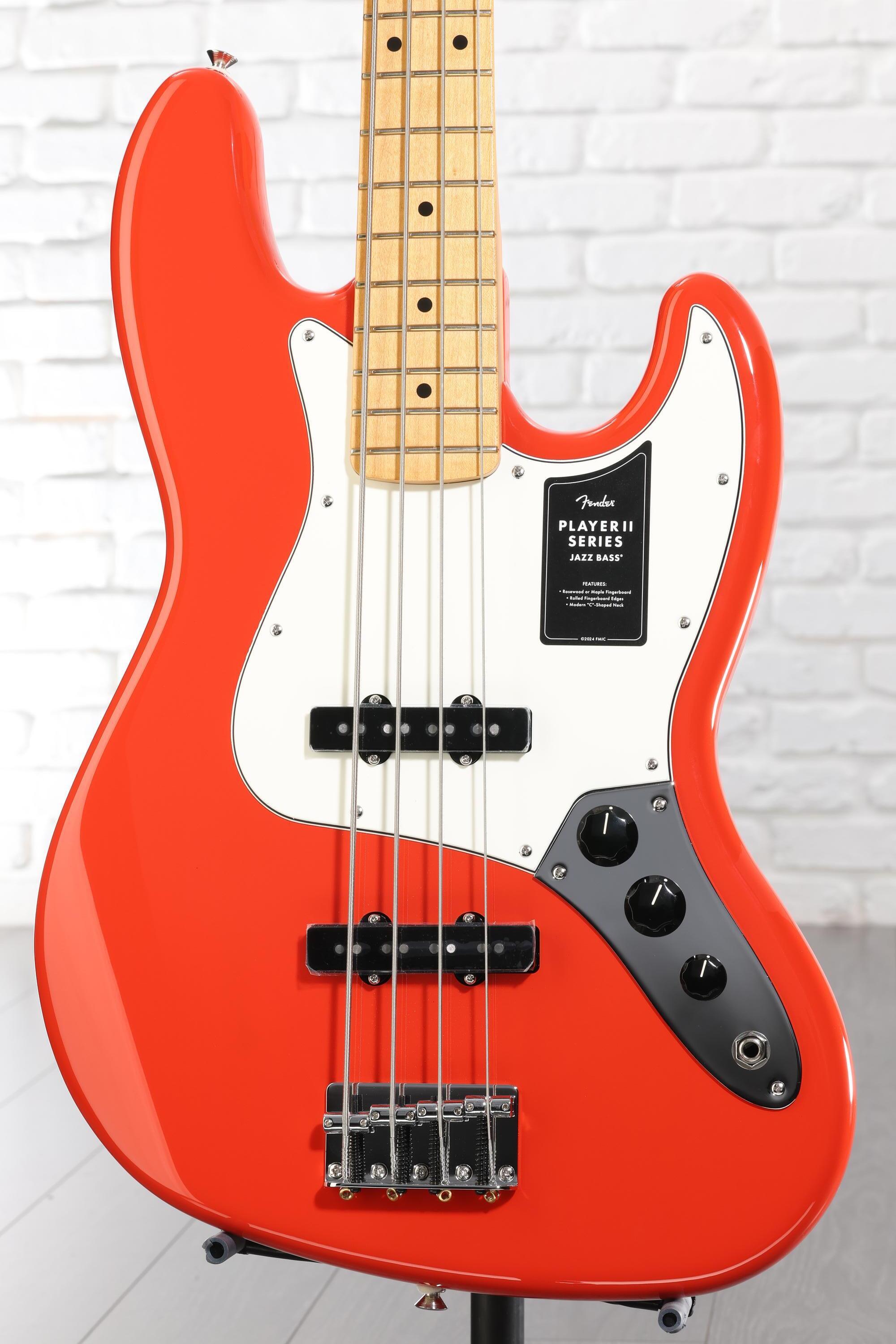 Fender Player II Jazz Bass - Coral Red with Maple Fingerboard