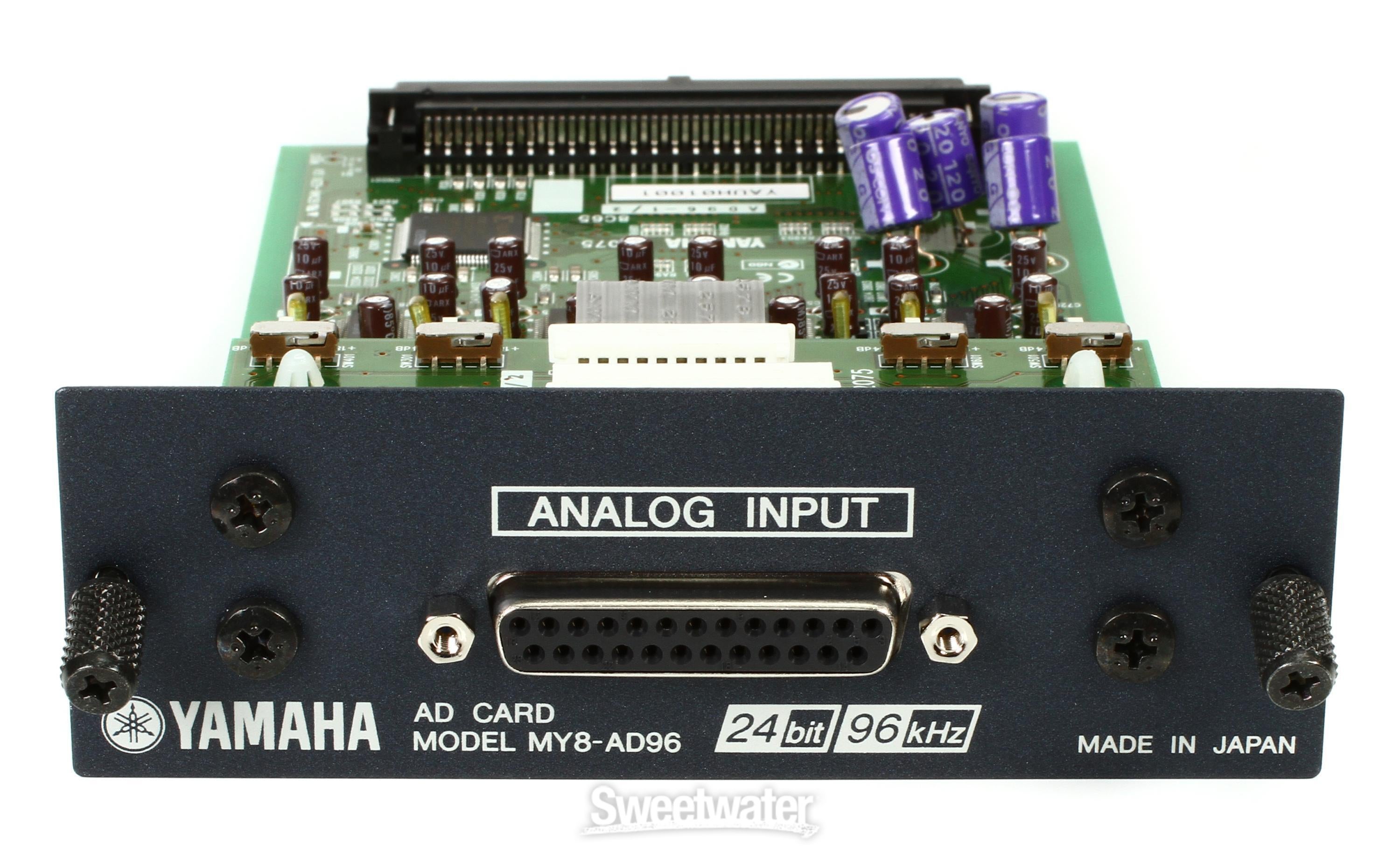 Yamaha MY8AD96 8-channel 96kHz Analog Input Card | Sweetwater