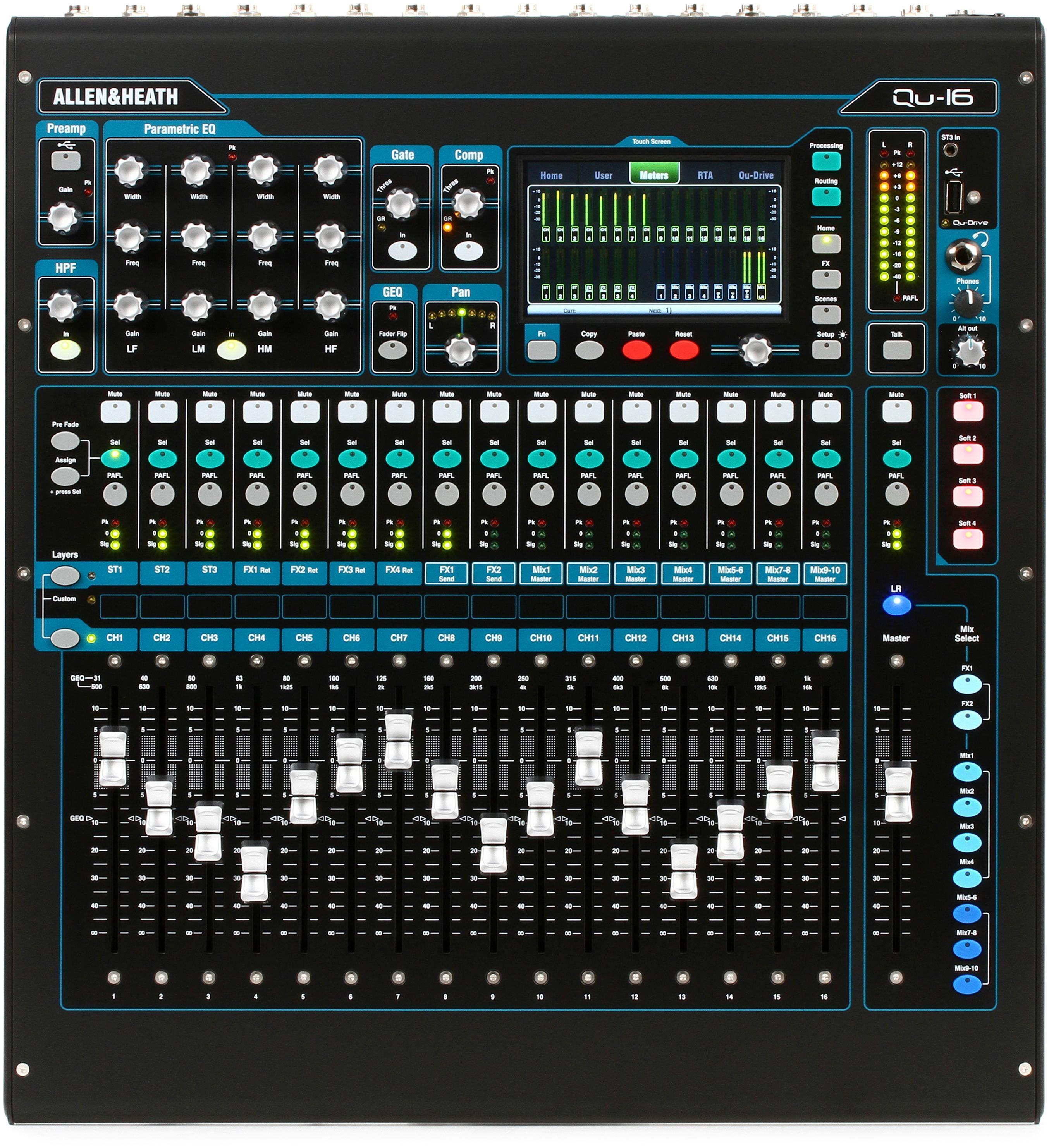 Allen & Heath Qu-16 16-channel Digital Mixer - Chrome Edition