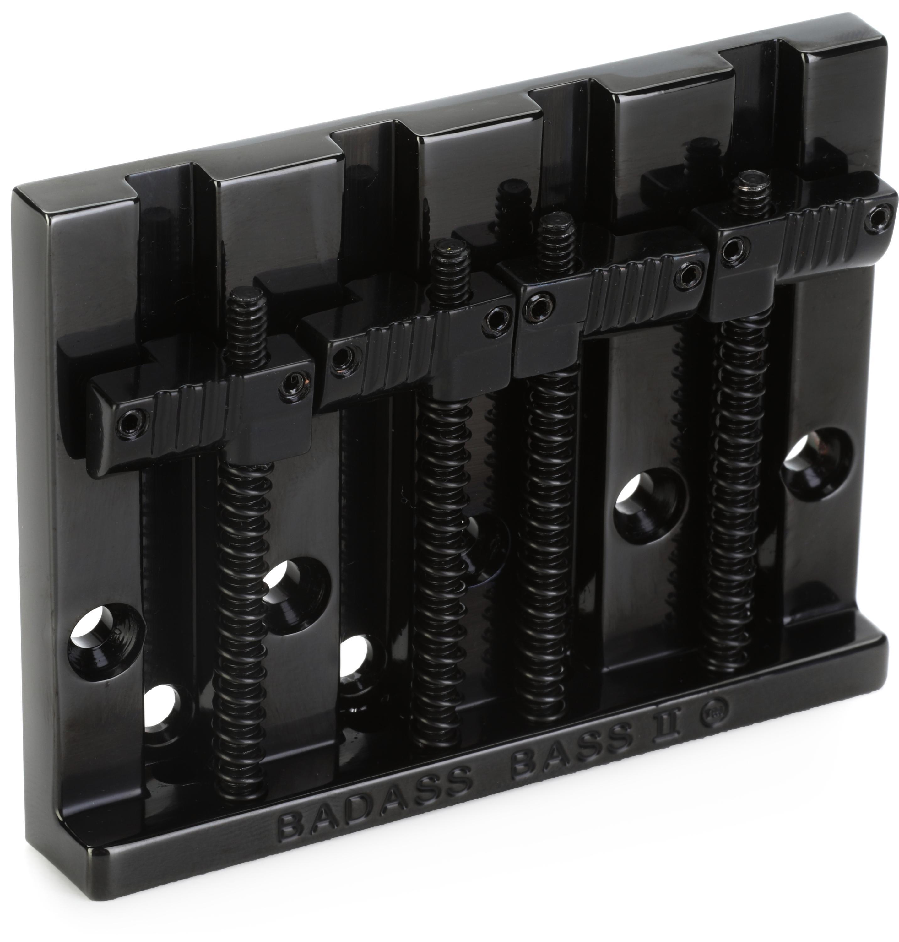 Leo Quan Badass II 4-String High-mass Bass Bridge - Black | Sweetwater