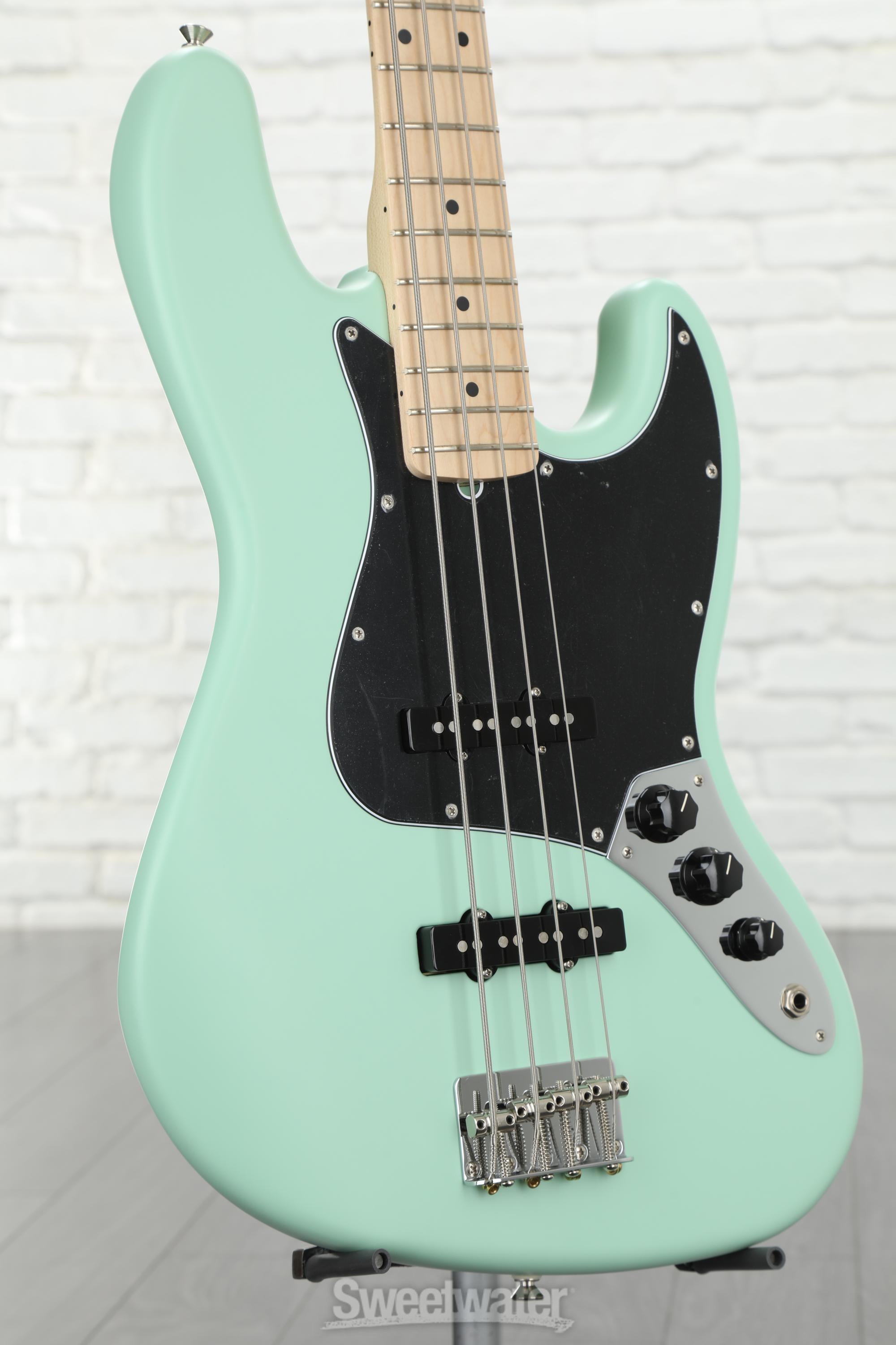 Fender American Performer Jazz Bass - Satin Surf Green with Maple
