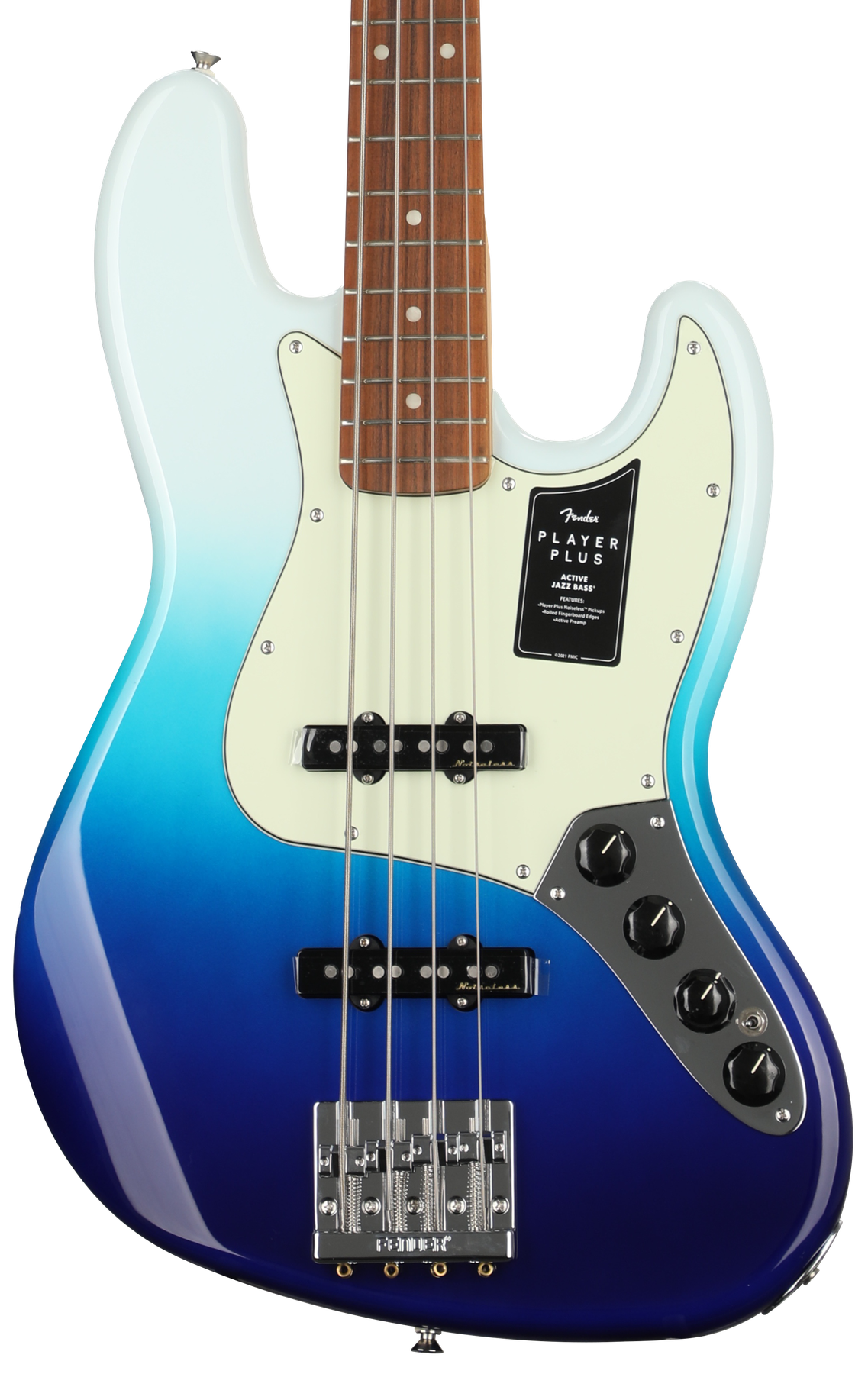 Fender Player Plus Active Jazz Bass - Belair Blue with Pau Ferro