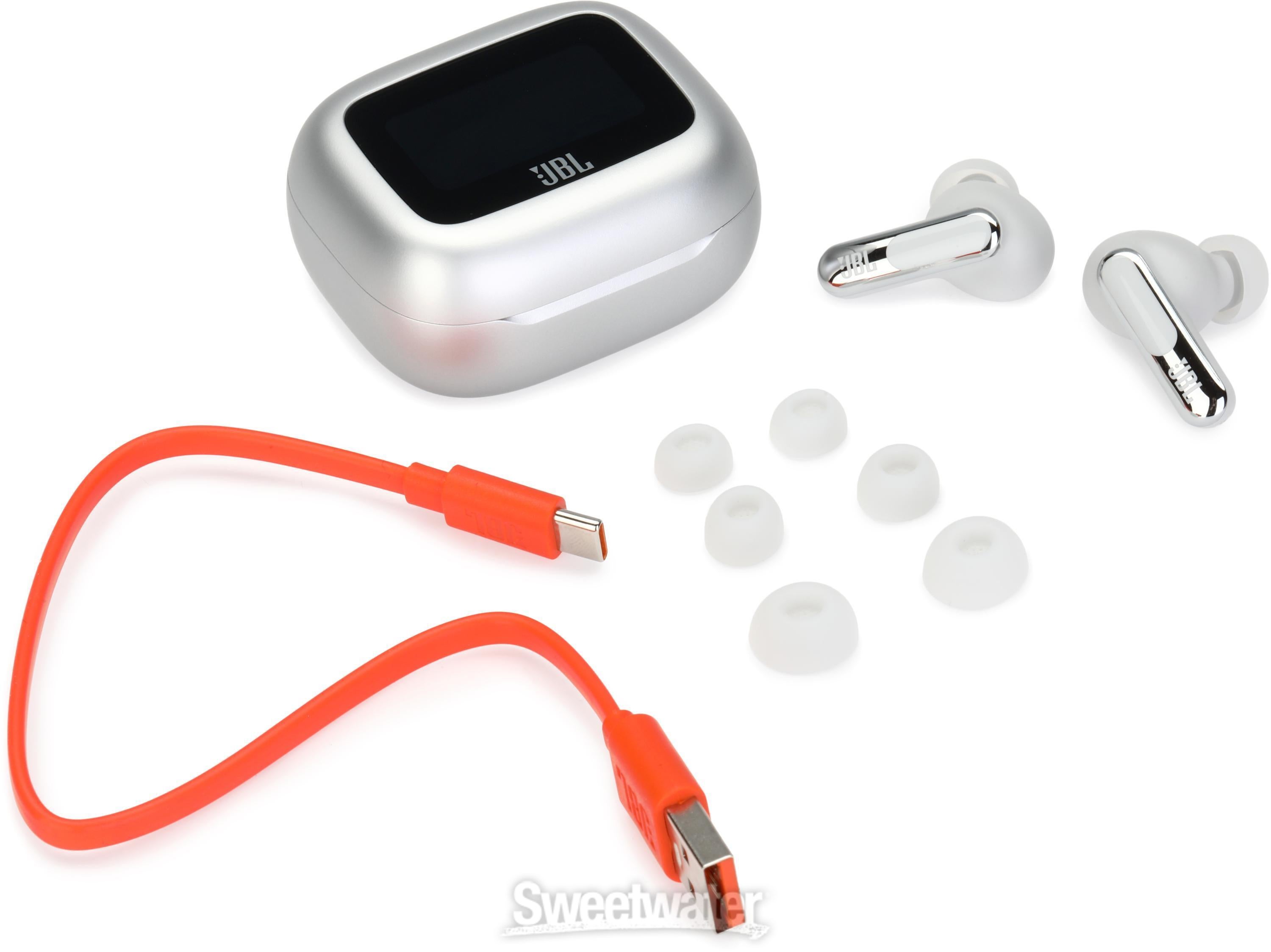 JBL Live Beam 3 Noise-canceling True Wireless Earbuds - Silver