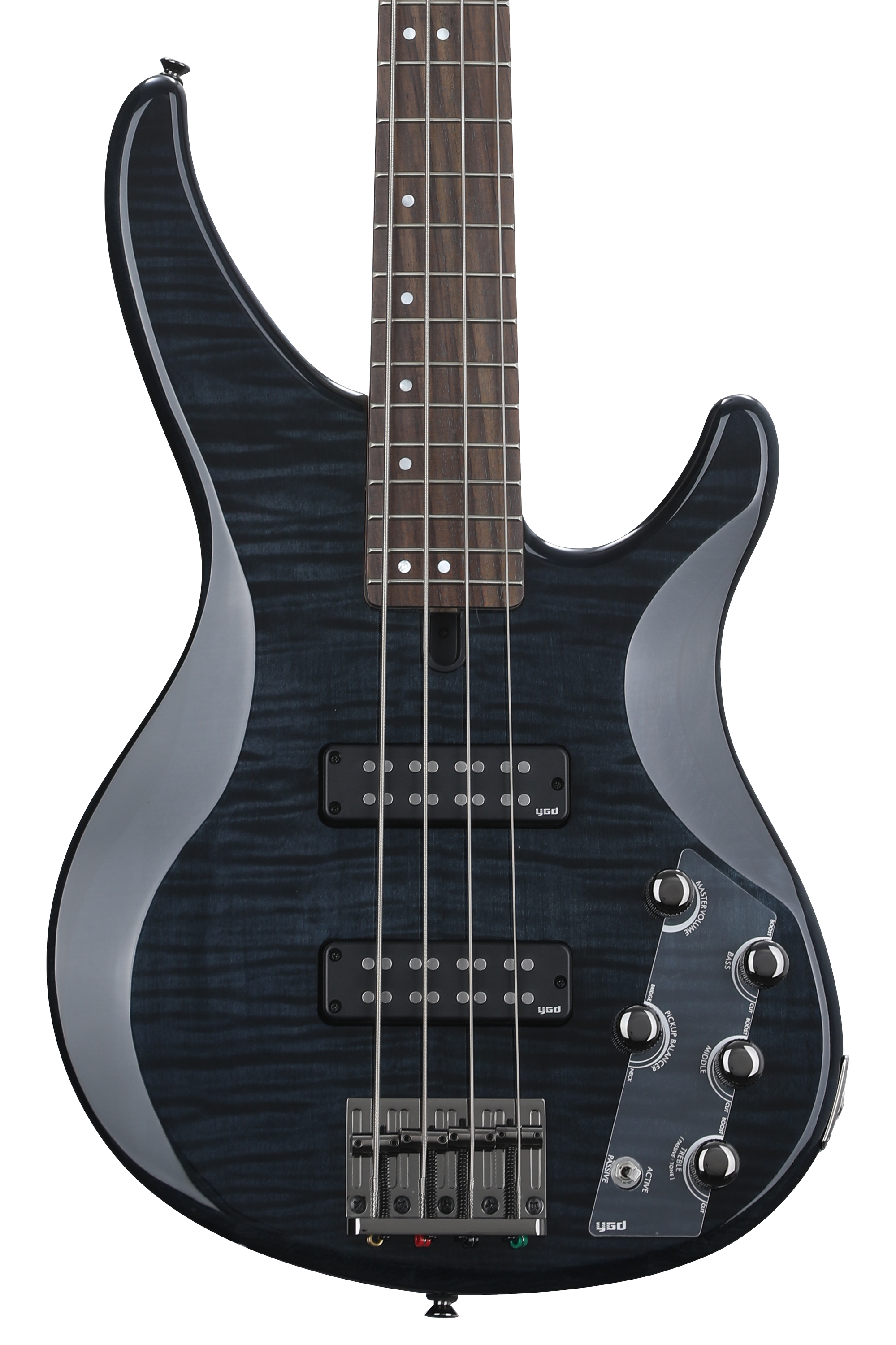 Yamaha TRBX604FM 4-string Bass Guitar - Translucent Black | Sweetwater