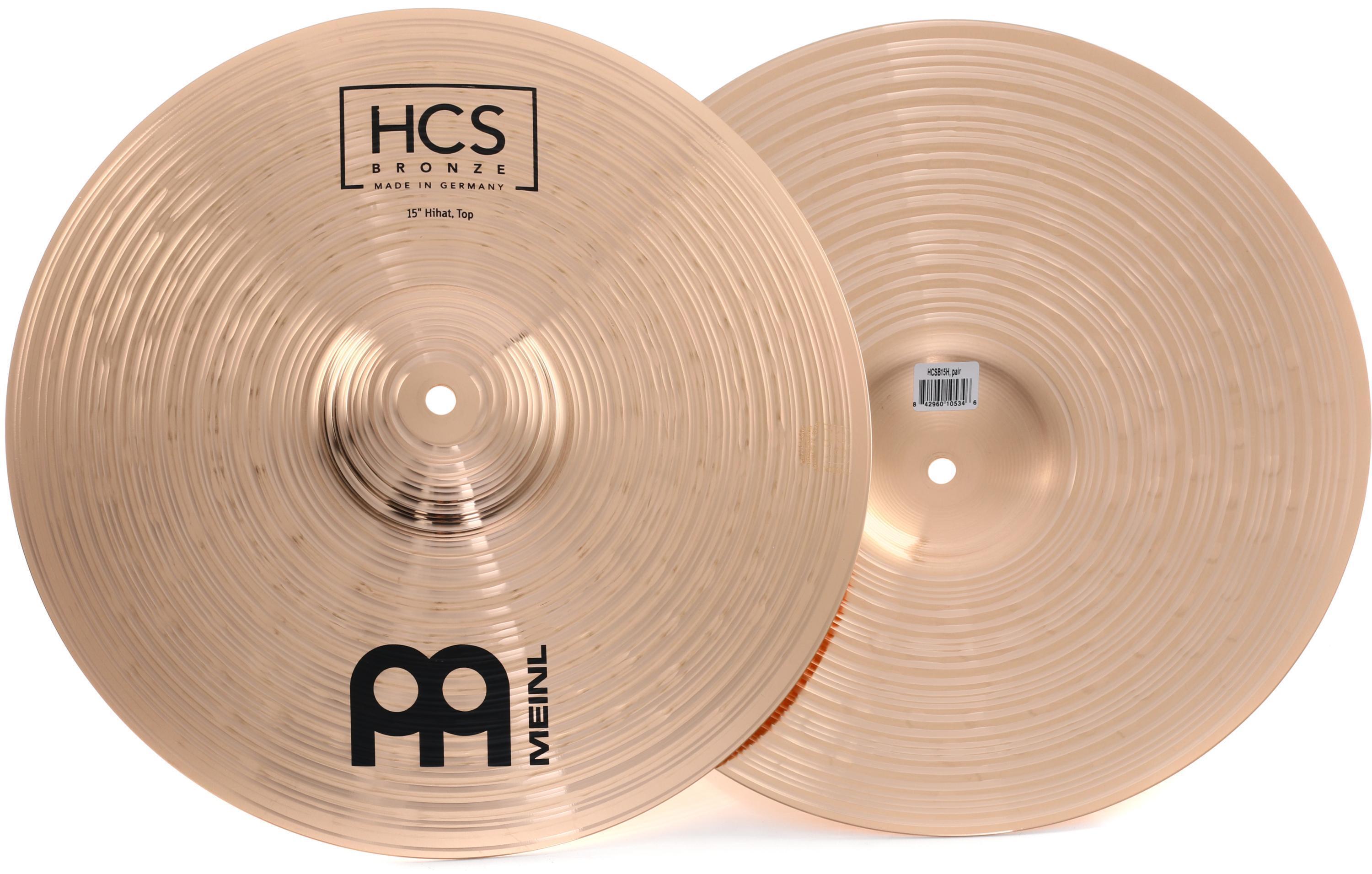 Meinl Cymbals 15-inch HCS Bronze Hi-hat Cymbals | Sweetwater