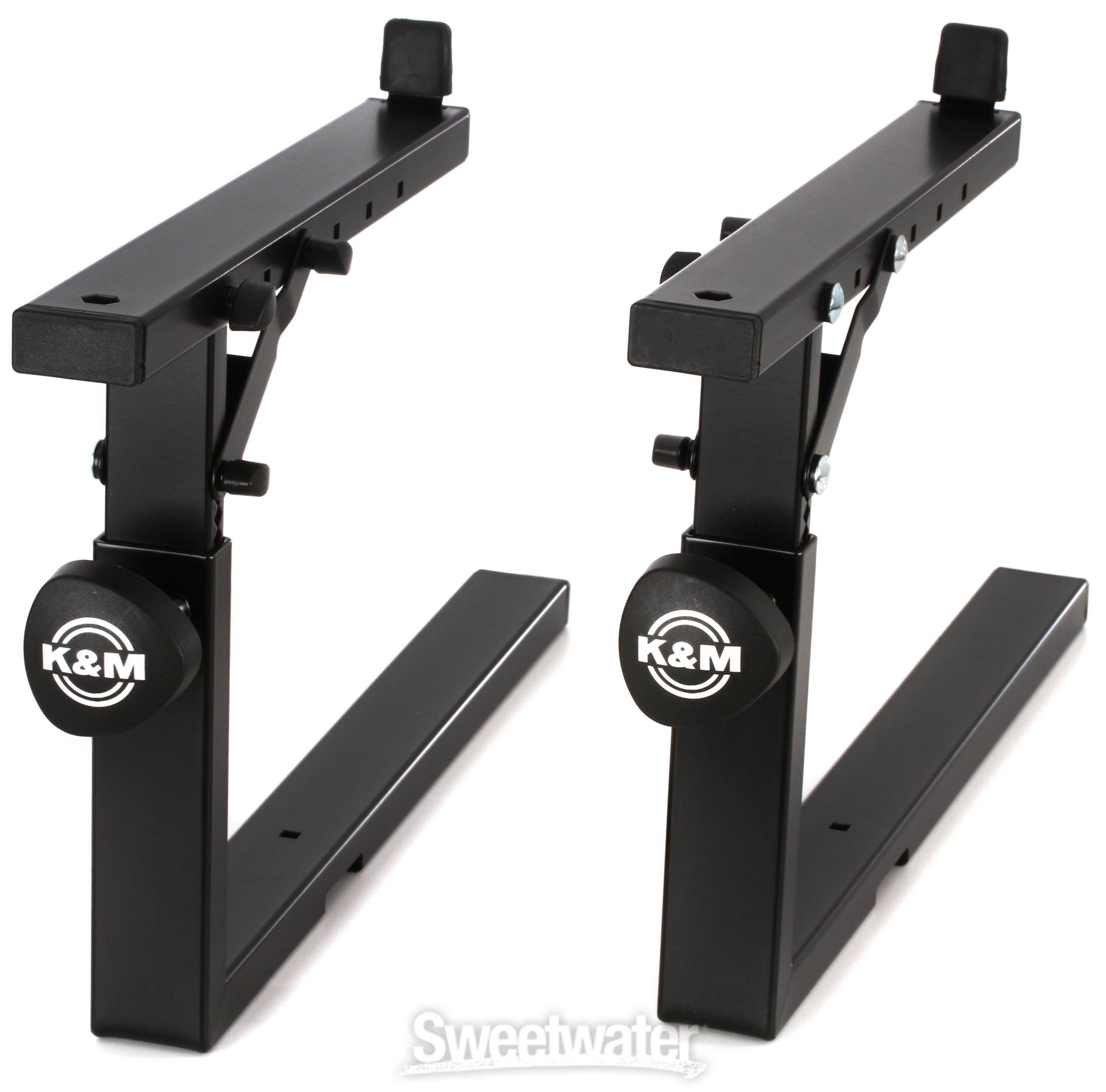 K&M 18811 Stacker Second Tier for Omega Stand - Black | Sweetwater