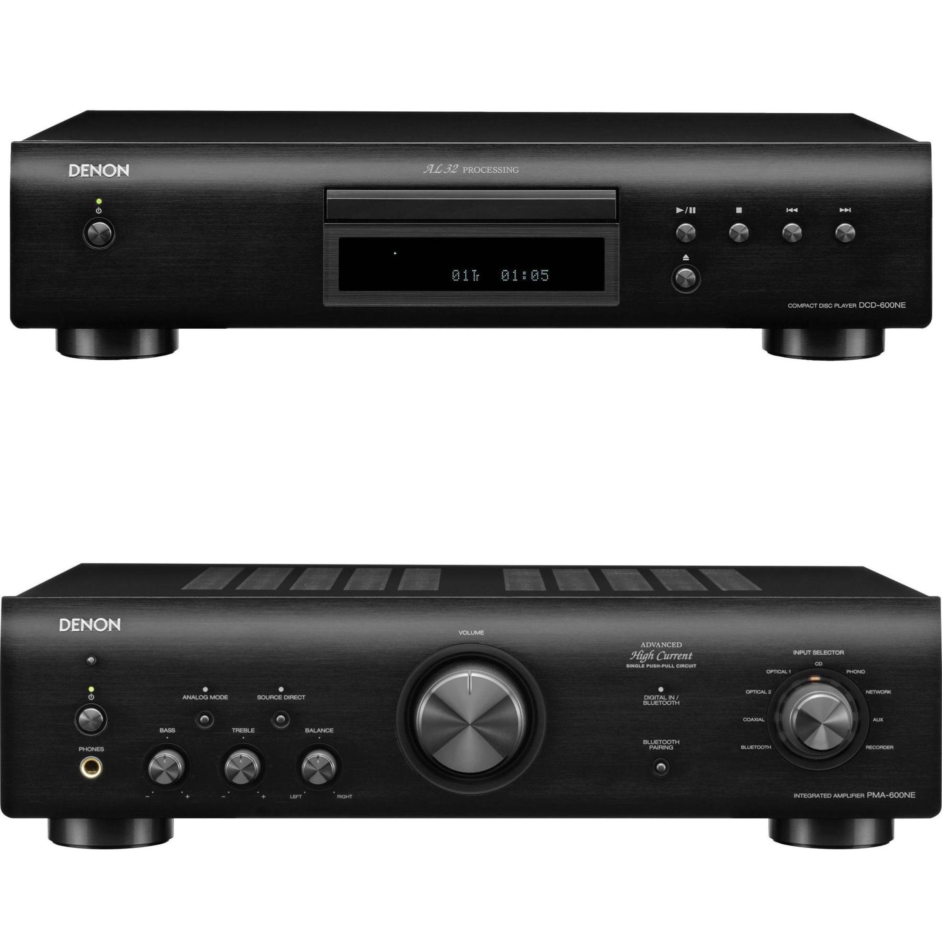 Denon PMA-600NE Stereo Integrated Amplifier with Denon DCD-600NE 2