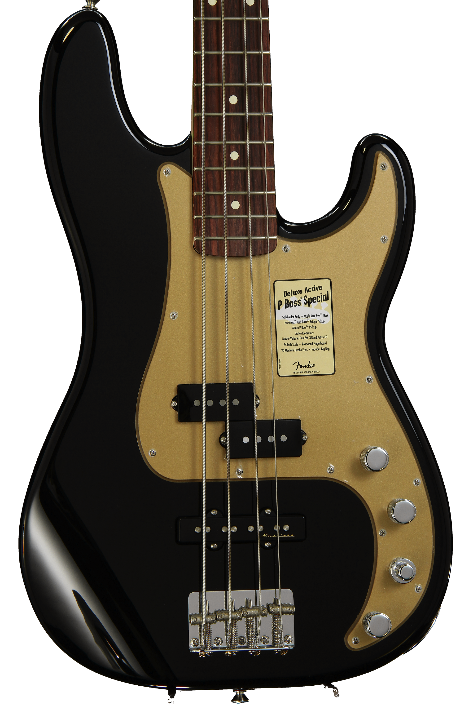 Fender Deluxe Active P Bass Special - Black | Sweetwater