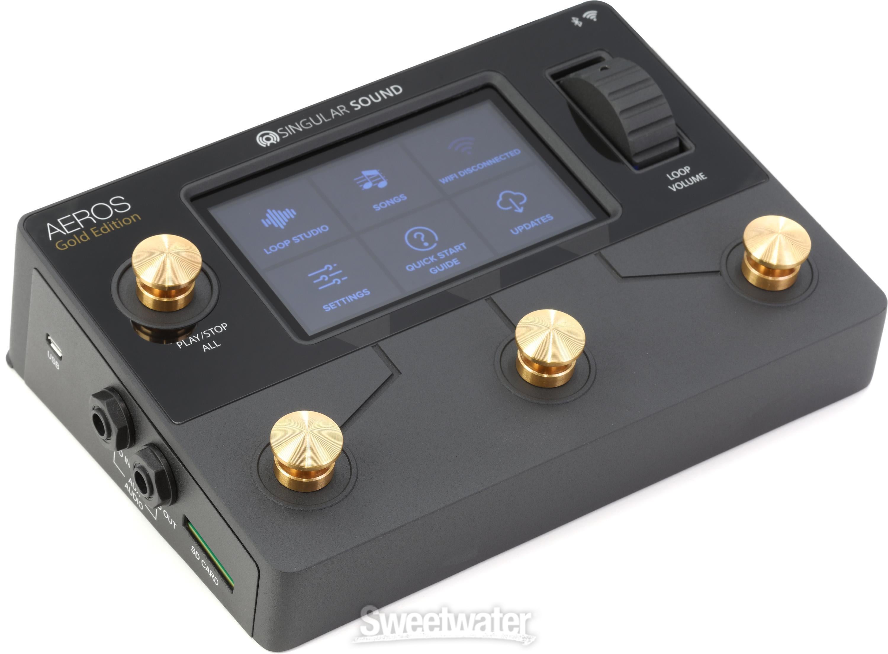 Singular Sound Aeros Loop Studio Gold Edition Stereo Looper Pedal