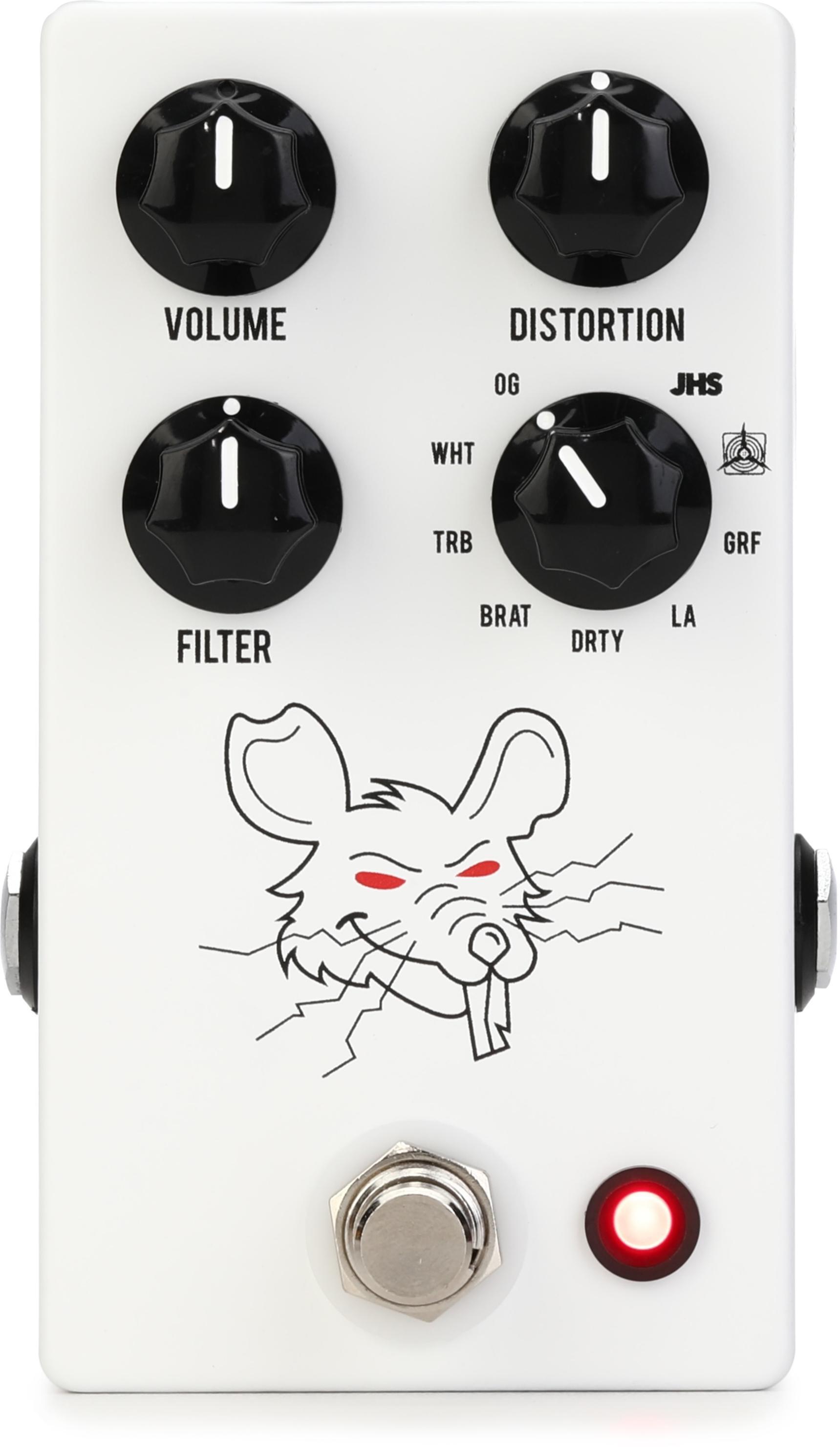 JHS PackRat 9-way Distortion Pedal - White | Sweetwater