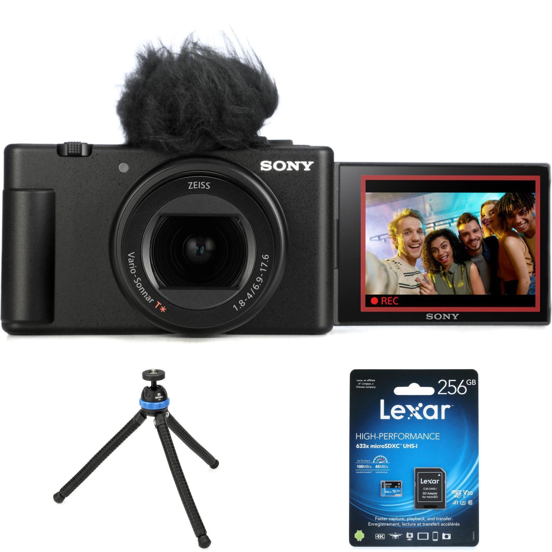 Sony ZV-1 II Vlog camera with Flexible Tripod and 256GB SD Card