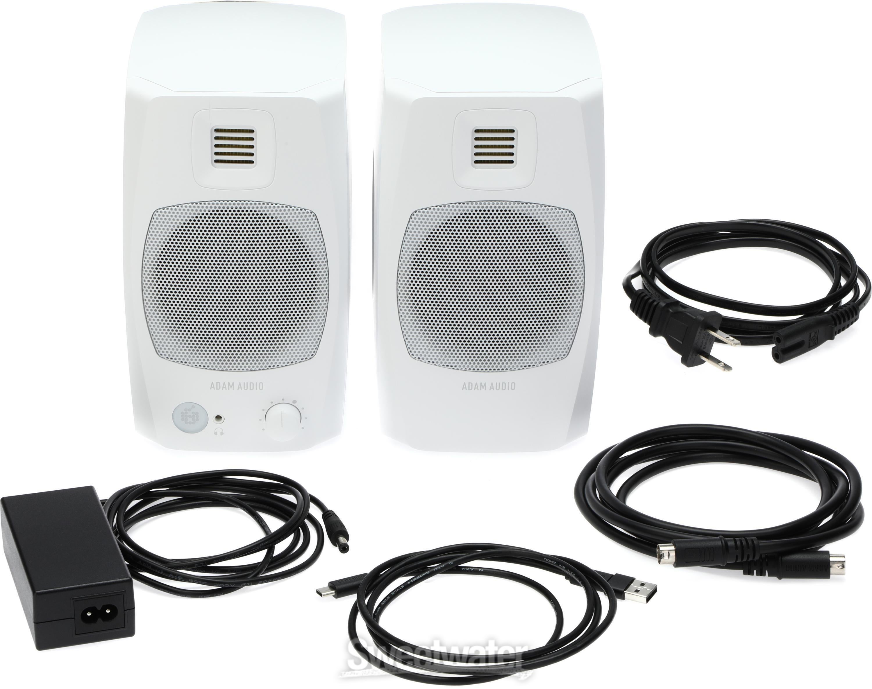 ADAM Audio D3V 3.5-inch Powered Studio Monitor Pair - White