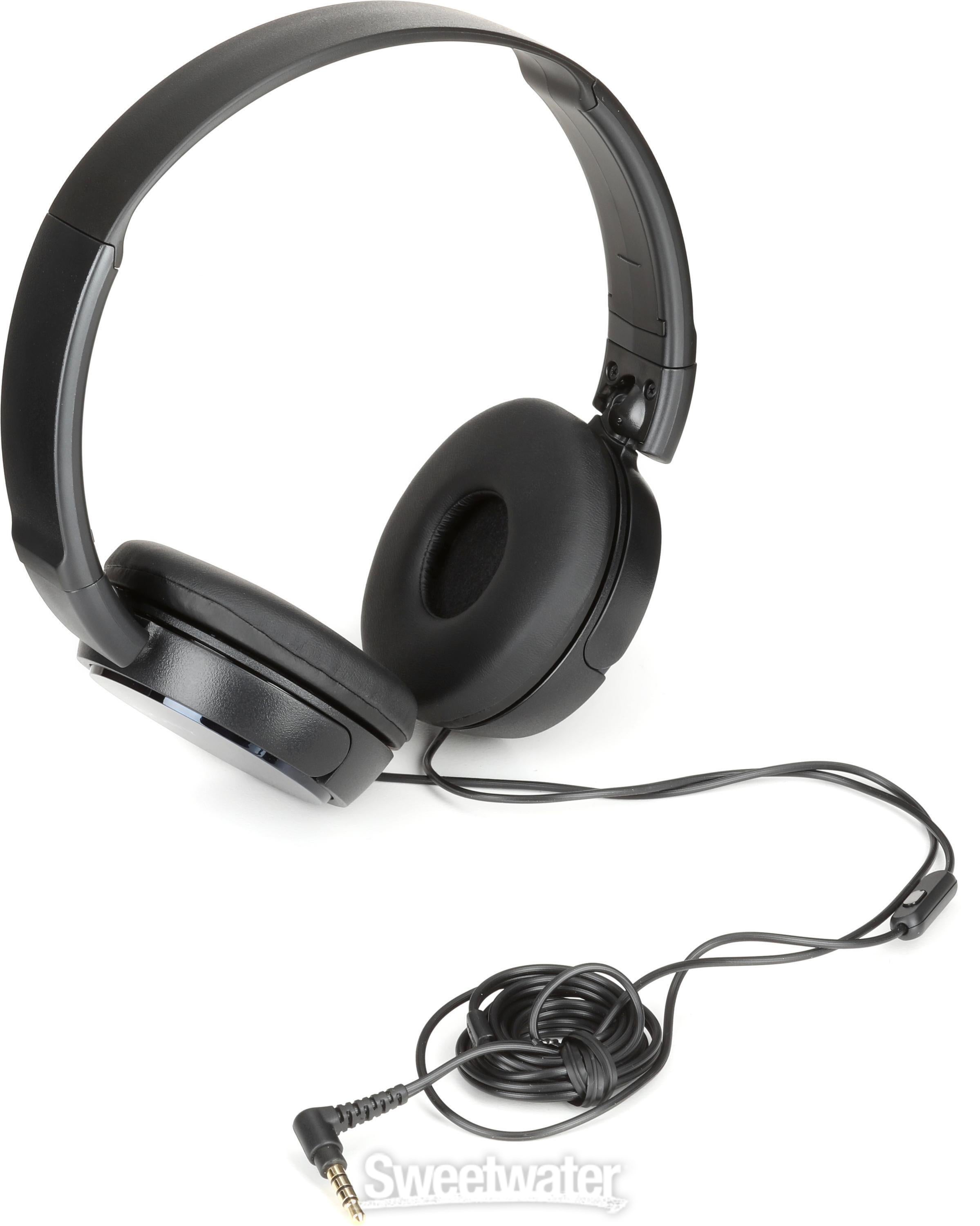 Sony MDR-ZX310AP Wired On-ear Folding Headphones - Black | Sweetwater