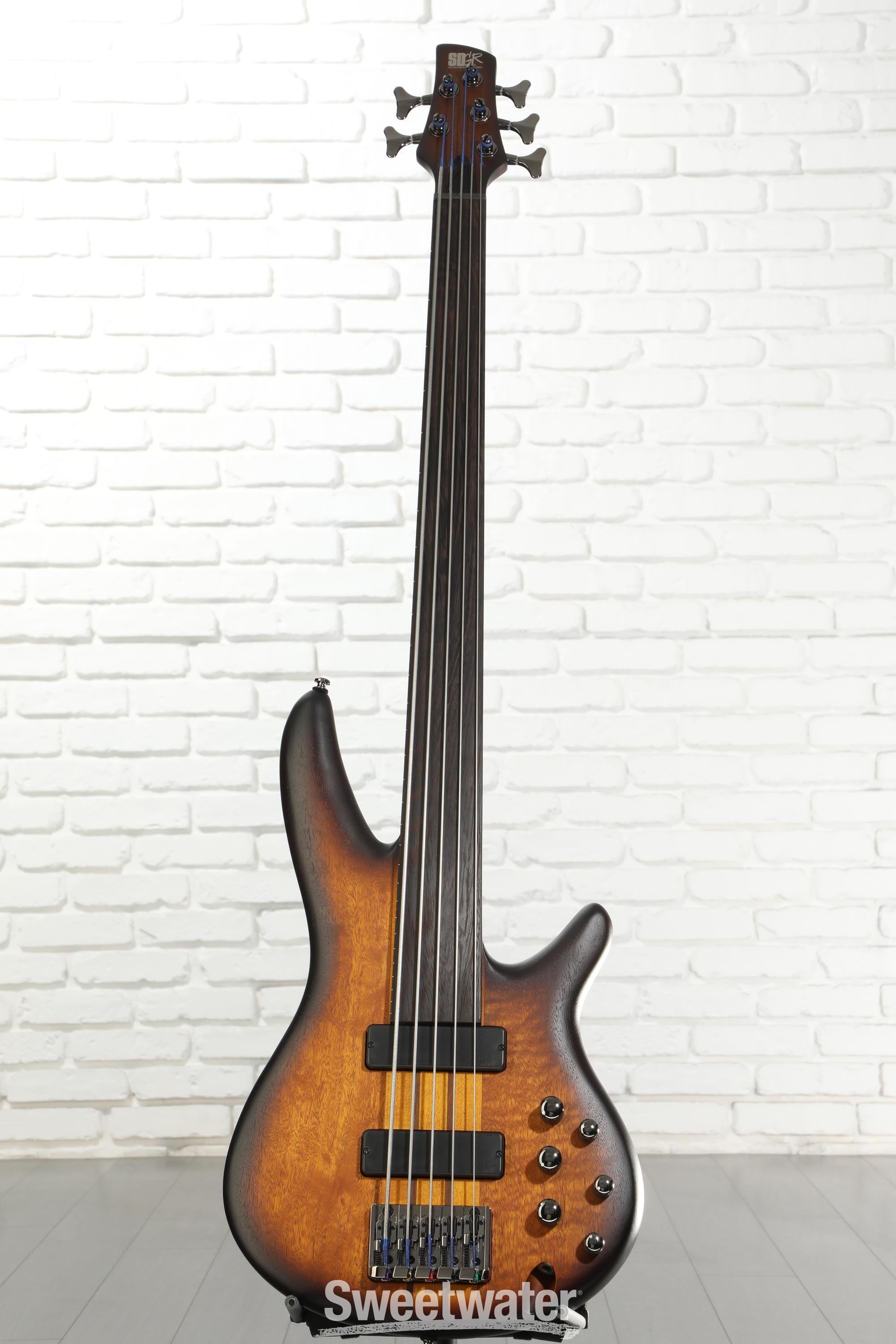 Ibanez Bass Workshop SRF705 Fretless Bass Guitar - Brown Burst