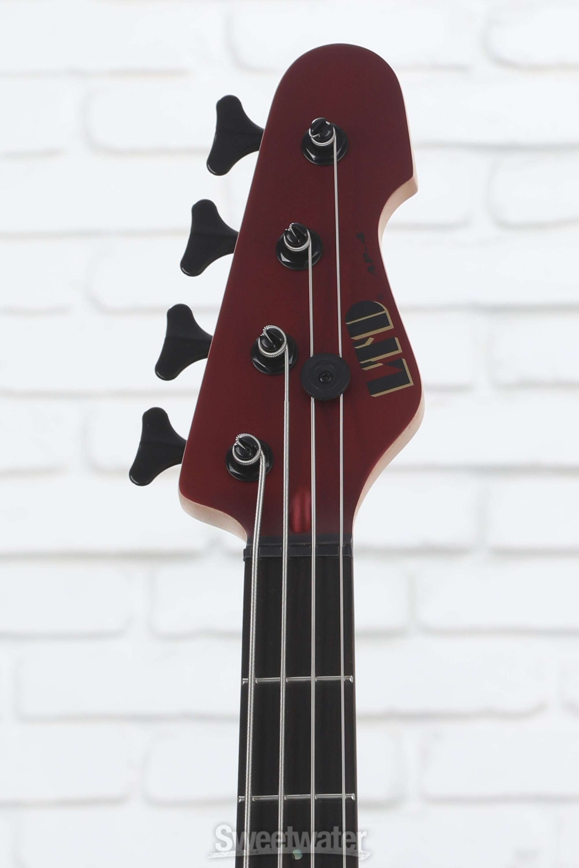 ESP LTD AP-4 Bass Guitar - Candy Apple Red | Sweetwater