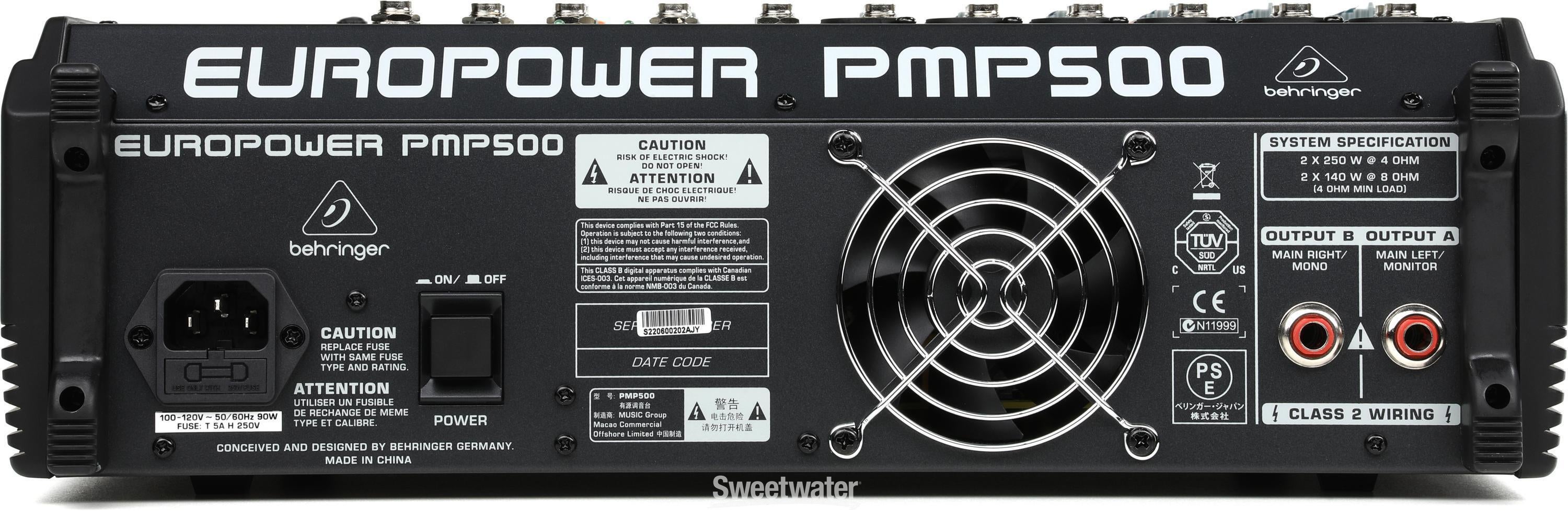 Behringer Europower PMP500 12-channel 500W Powered Mixer | Sweetwater