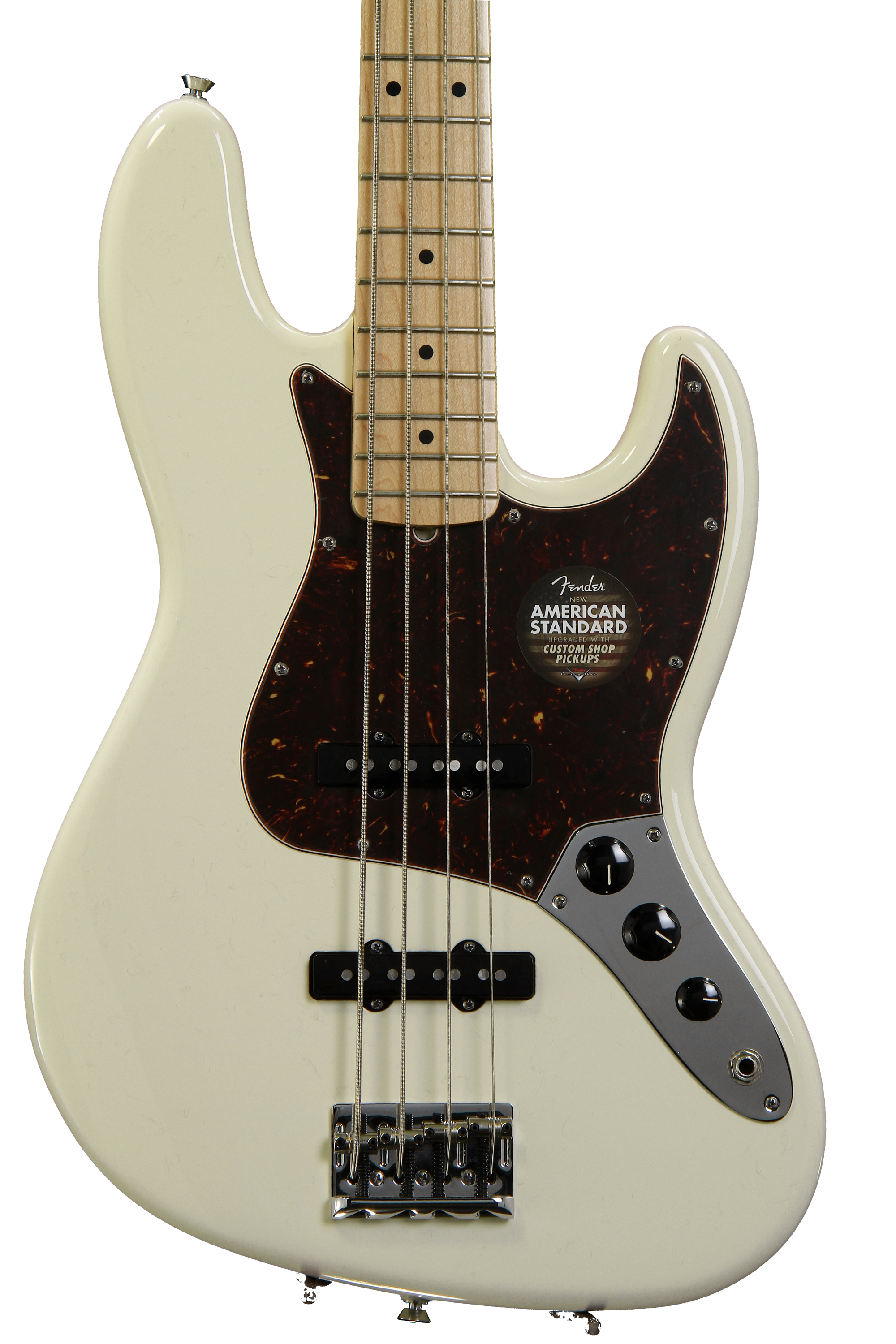 Fender American Standard Jazz Bass - Olympic White with Maple