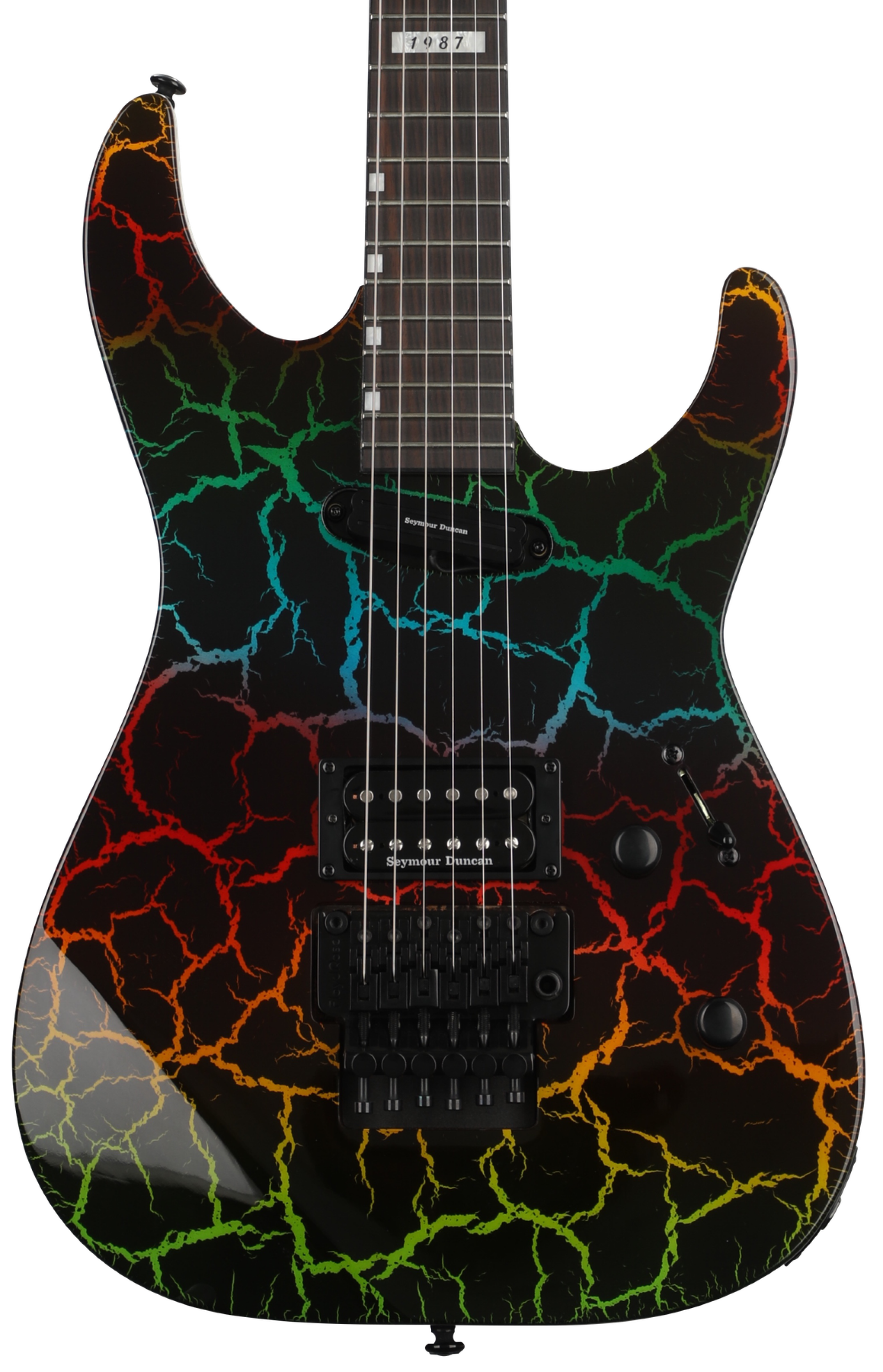 ESP LTD Mirage Deluxe '87 Electric Guitar - Rainbow Crackle