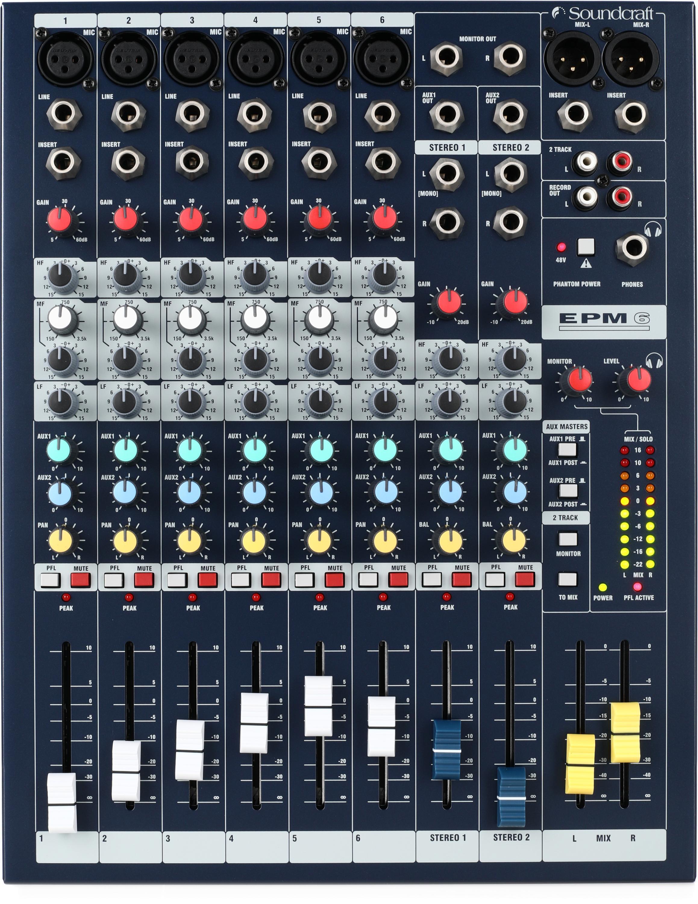 Soundcraft EPM6 8-channel Analog Mixer | Sweetwater