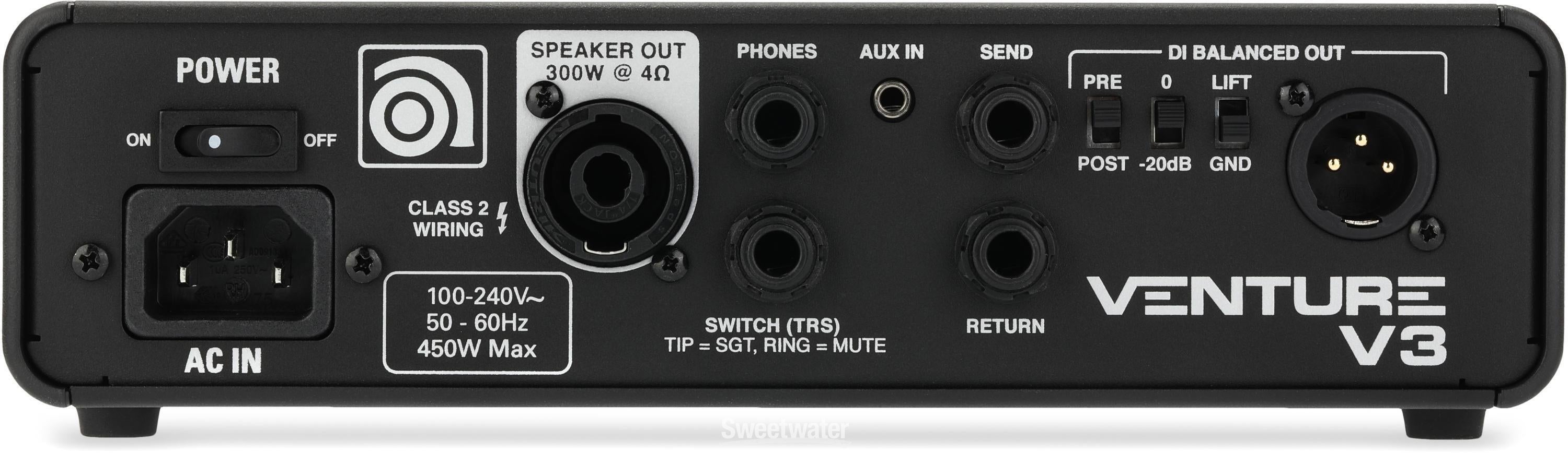 Ampeg Venture V3 300-watt Bass Head | Sweetwater