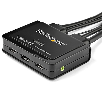 2ポートHDMI KVMスイッチ コンパクトデュアルポートUHD対応USB