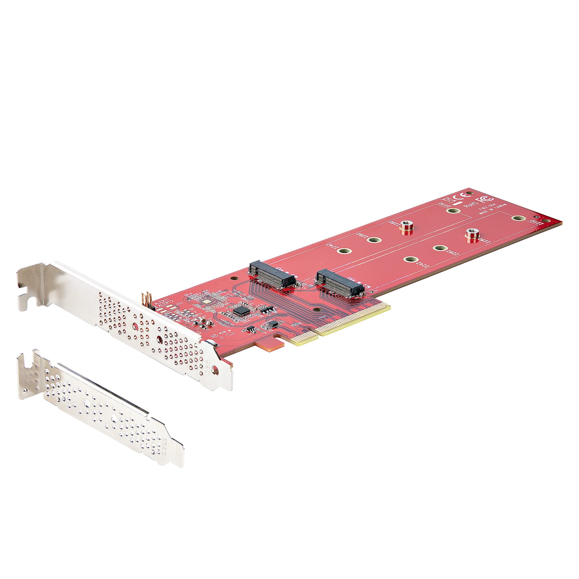 PCI Express拡張カード／PCIe x8／2x M.2 PCIe SSD／NVMe AHCI／7.8