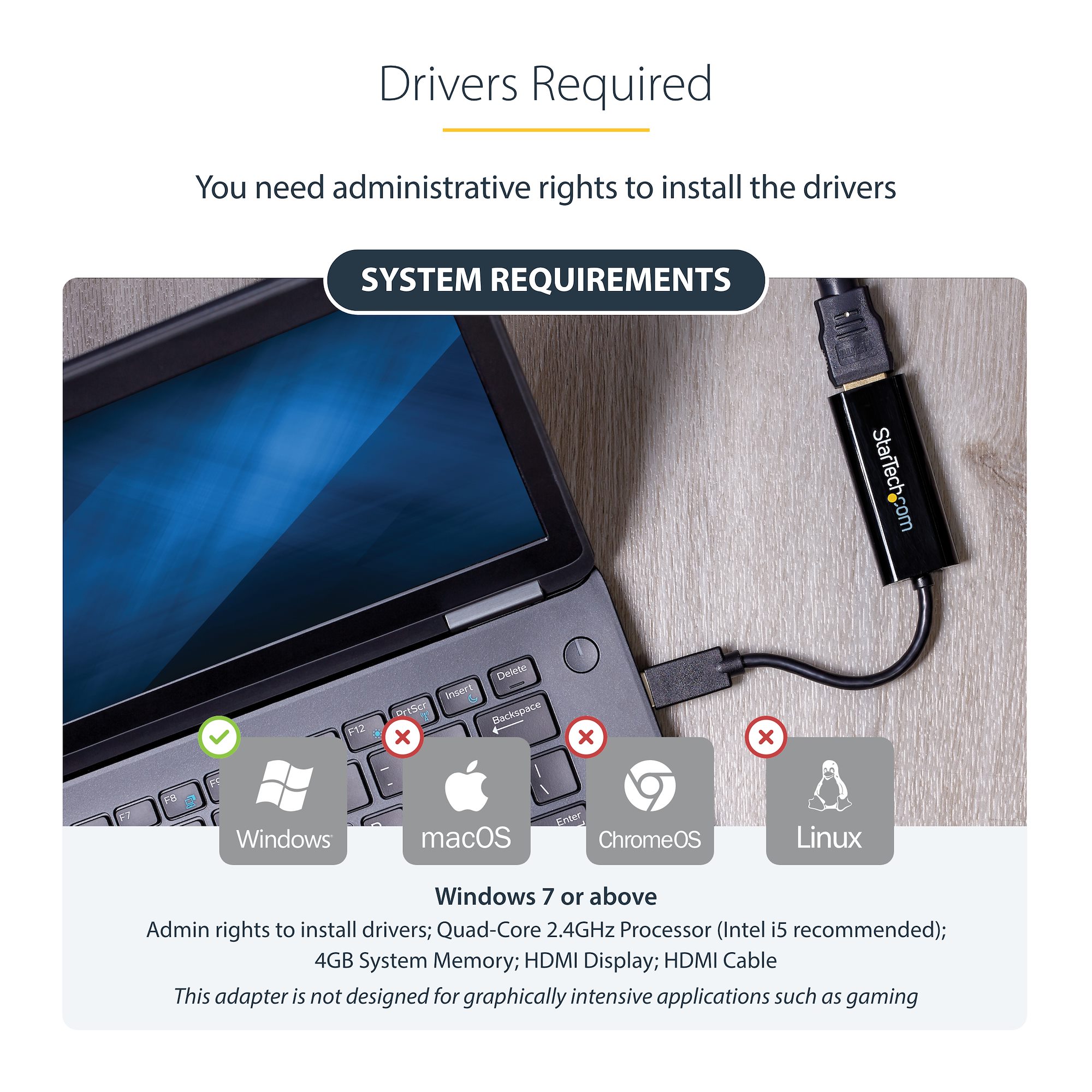 USB 3.0 - HDMI変換アダプター／1920x1200（1080p）／マルチモニター