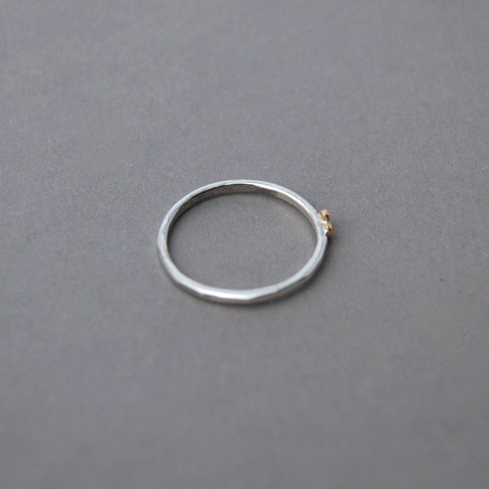 SV925×K18 シルバーと18金 ハート クラフト リング - Megumi Nishikawa