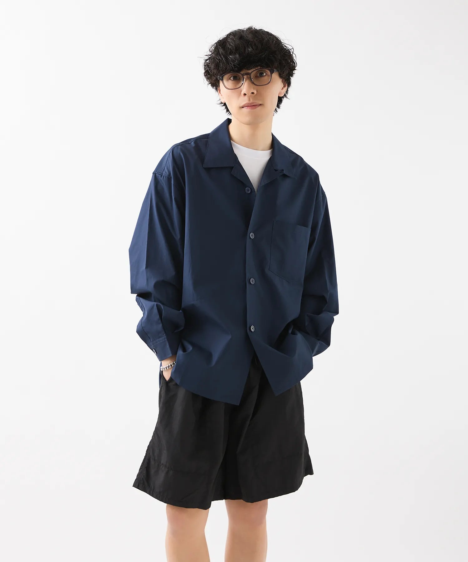 THOMAS MASON OPEN COLLAR SHIRT