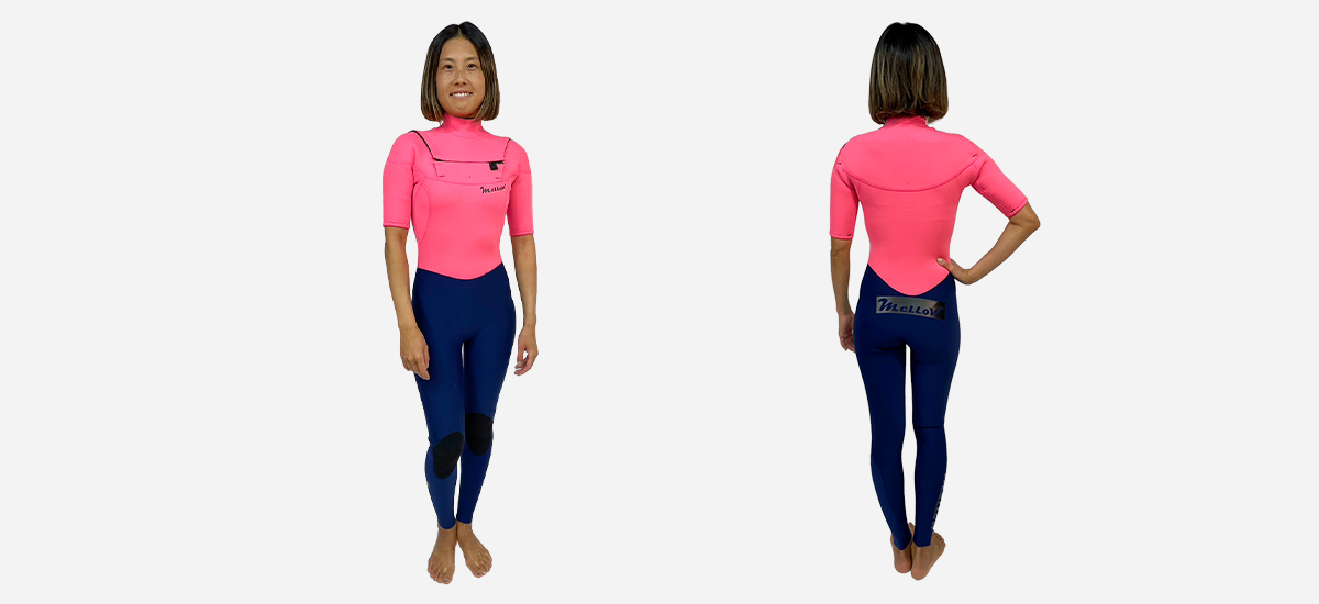 Mellow ウェットスーツ シーガル 青とオレンジ レディースLーB 9099b.jpg