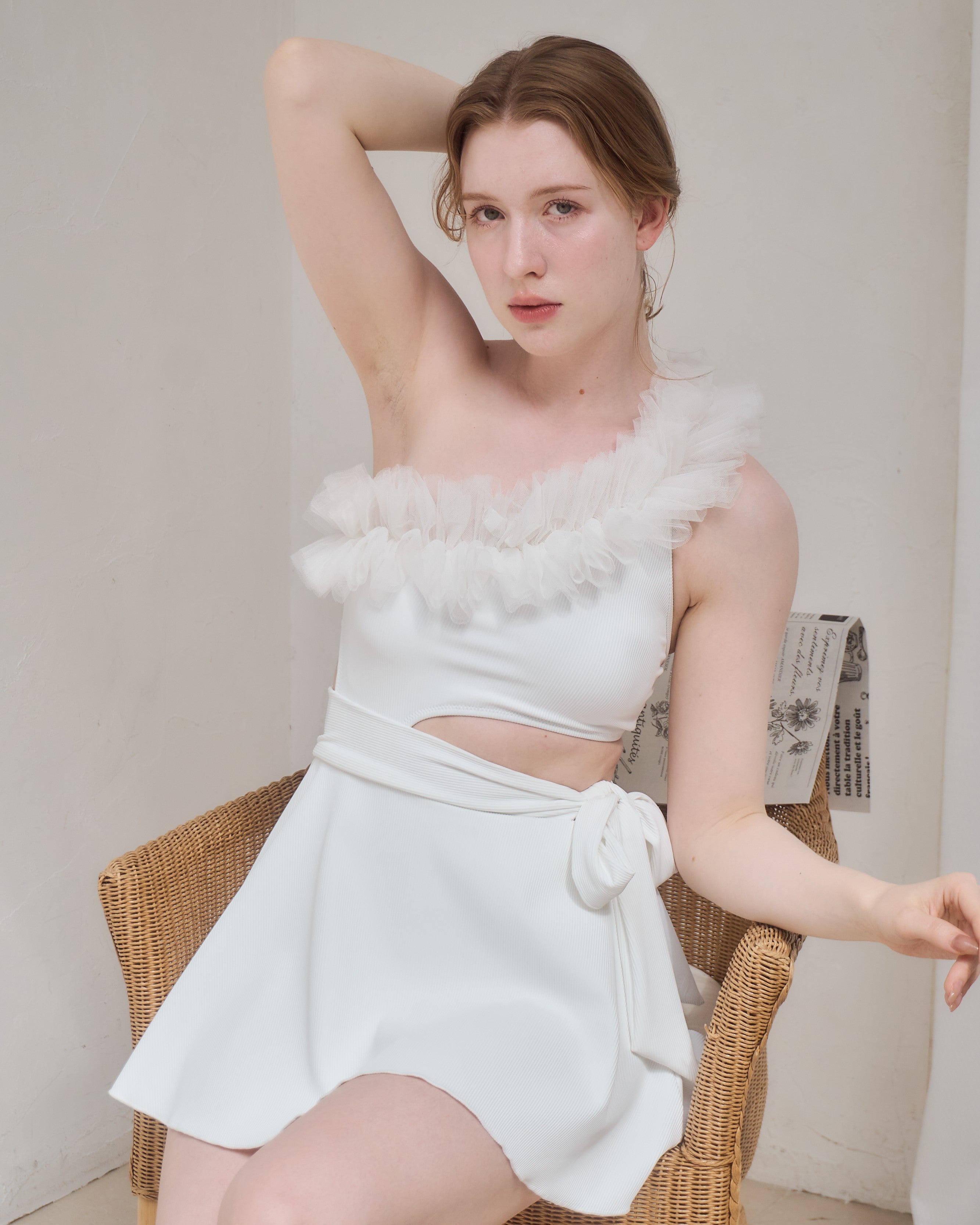 チュールワンショルダー水着｜MELLOWNEON (メロウネオン) 公式サイト