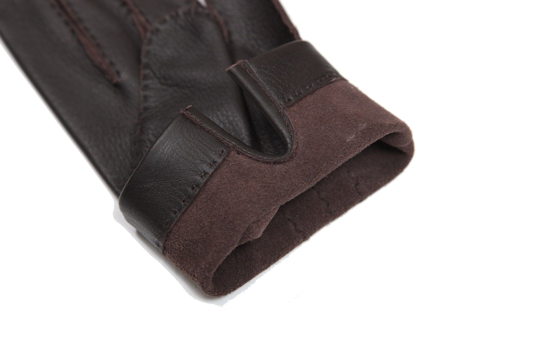 メンズ手袋◇ディアスキン◇ダークブラウン/MORO 《ノーライニング
