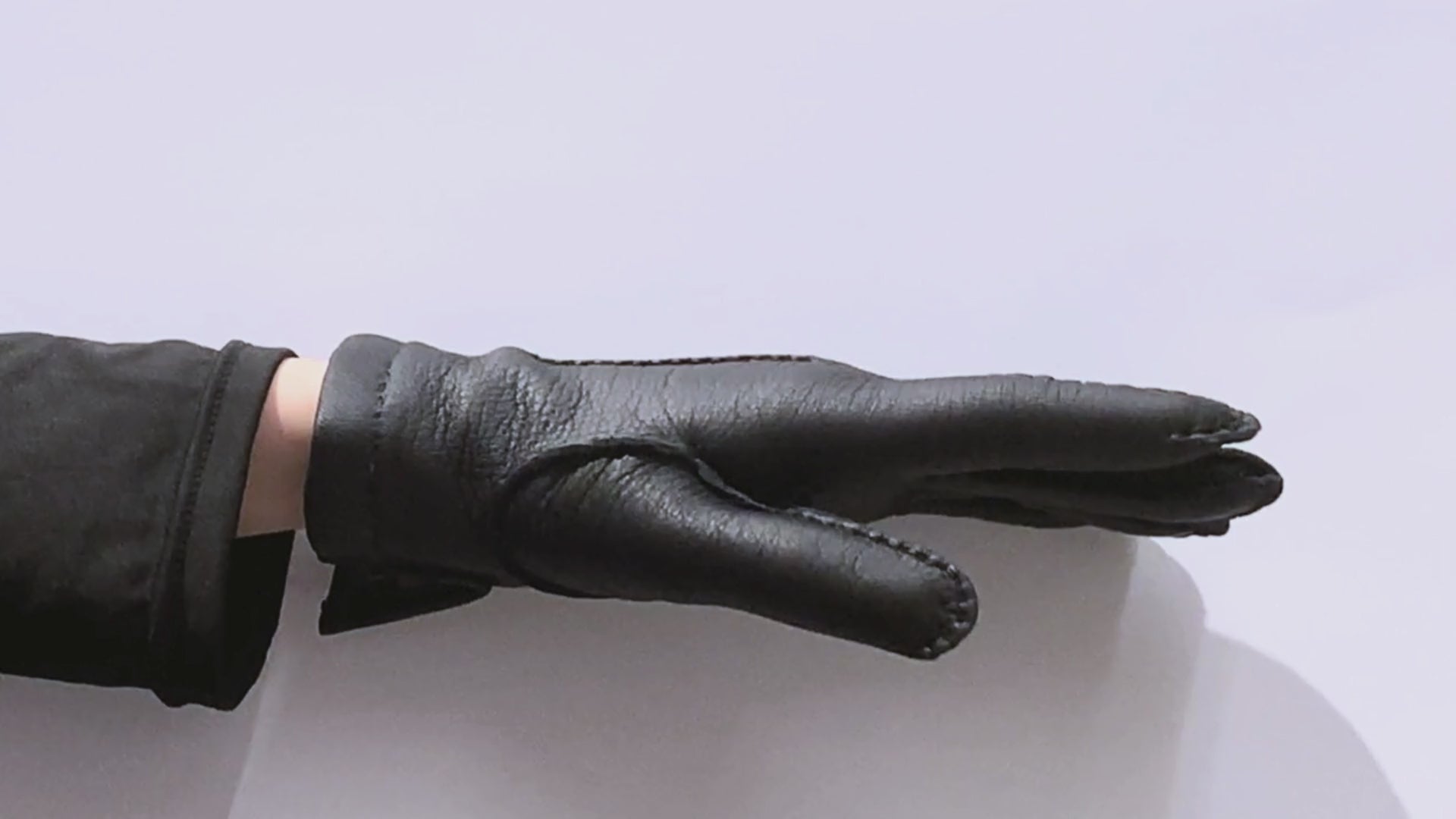 メンズ手袋◇ディアスキン◇ブラック/NERO 《カシミヤ》 – Merola