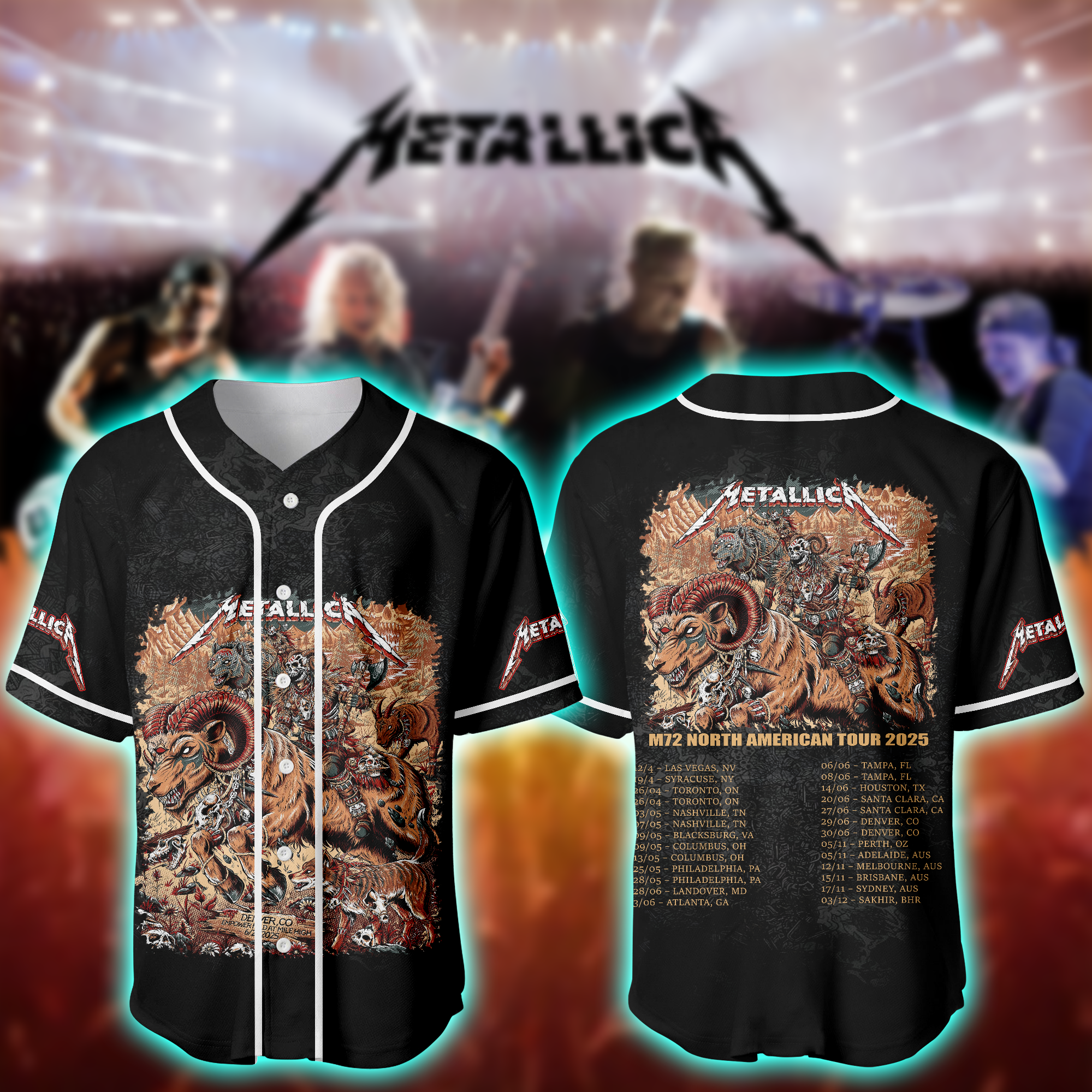 Metallica Baseball Jerseys Archives