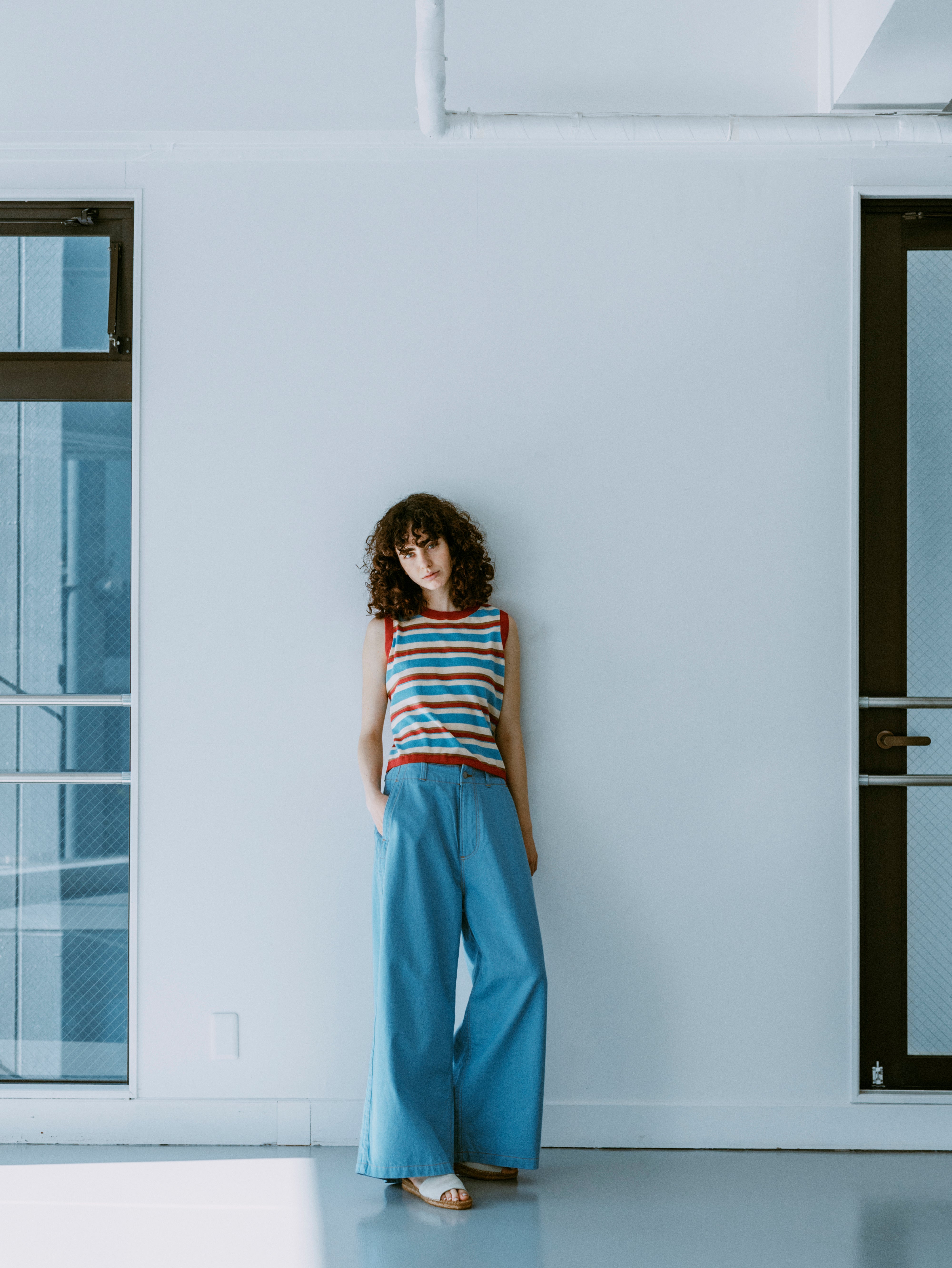 DENIM SIDE LINE WIDE PANTS – MEYAME