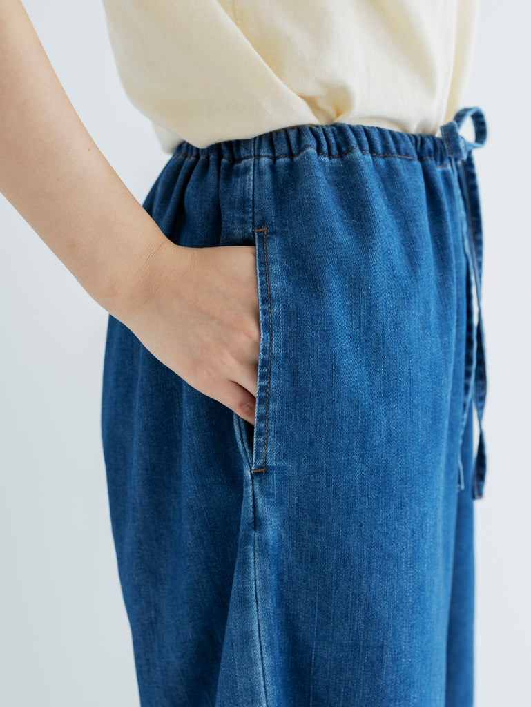 WAIST CORD DENIM WIDE PANTS – MEYAME