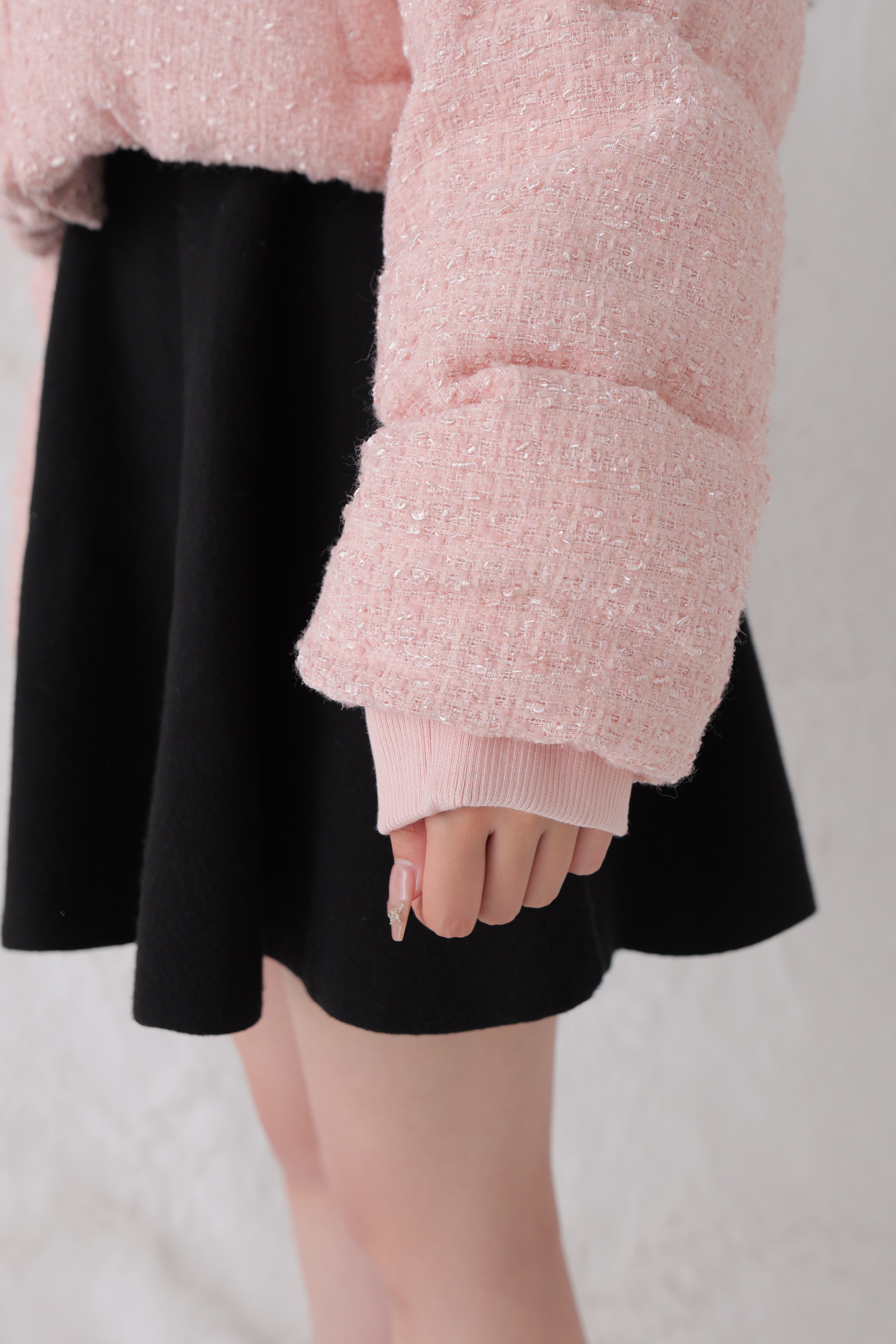 SALE】Ribbon tweed short down jacket (eme10458) – M me eme