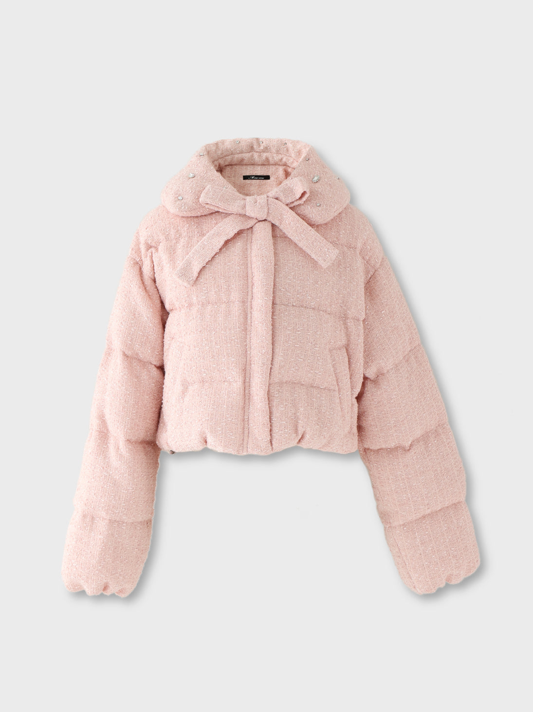 SALE】Ribbon tweed short down jacket (eme10458) – M me eme