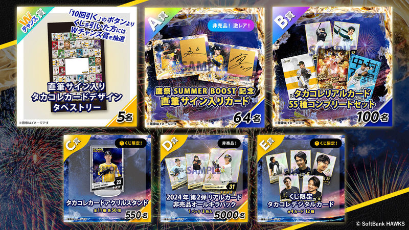 鷹祭 SUMMER BOOSTと連動した「タカコレくじ2024 vol.2」開催！直筆