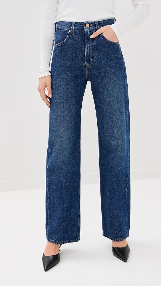 Molly Goddard Floral Printed Denim Jeans | Shopbop
