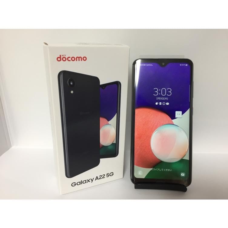 Amazon | docomo Galaxy A22 5G ブラック SIMフリー | エヌテイテイ