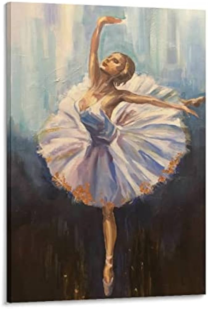 Amazon.co.jp: 絵の壁紙 バレリーナ絵画ウォールアートパネルホーム
