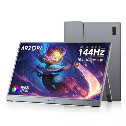 Amazon.co.jp: ARZOPA 16.1インチ モバイルモニター グレー 144Hz